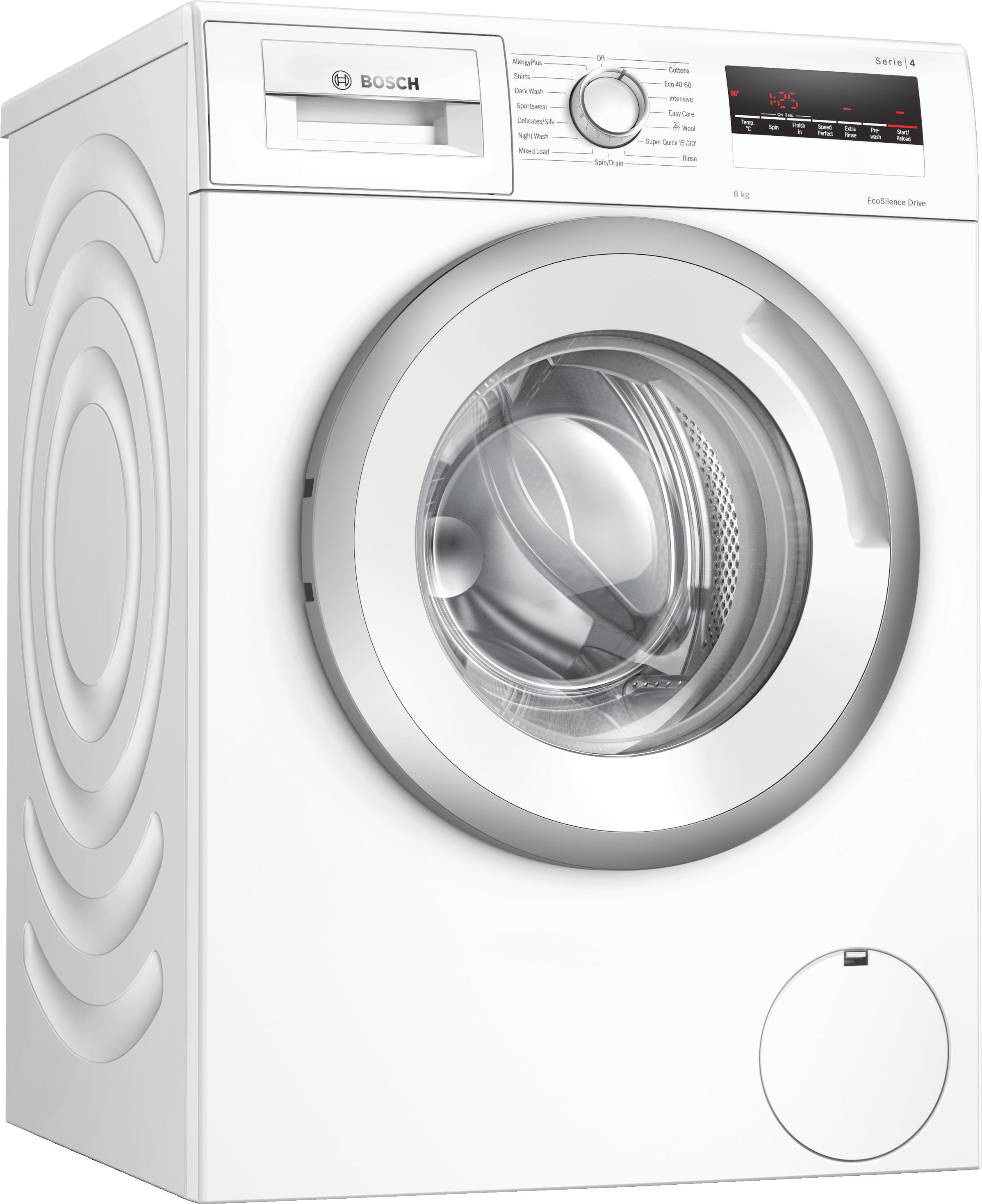 Bosch Serie 4 WAN28281GB Washing Machine 8KG 1400 Spin White - Freestanding
