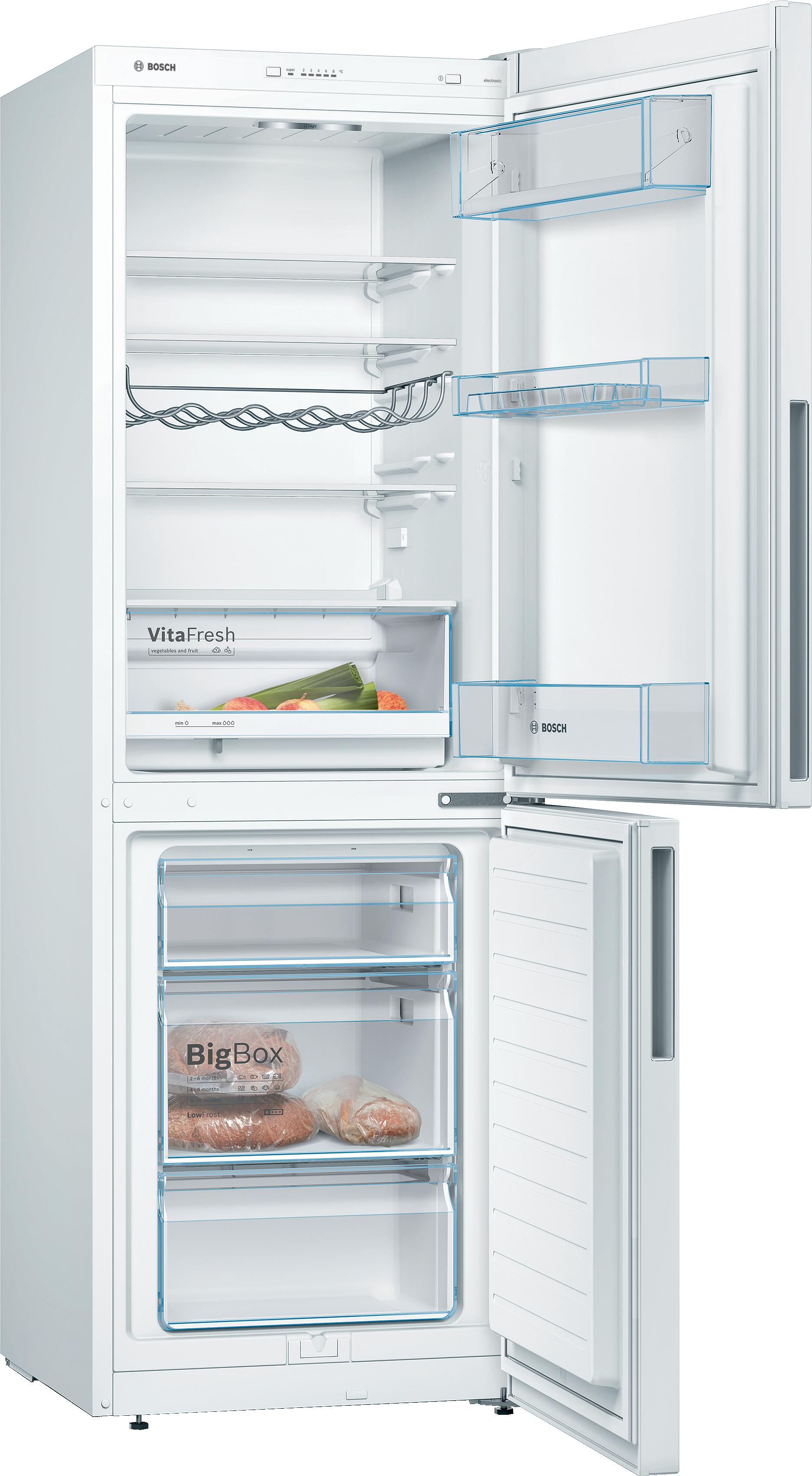 Refurbished Bosch Serie 4 KGV336WEAG 176CM Tall Fridge Freezer 60CM Wide White - Freestanding