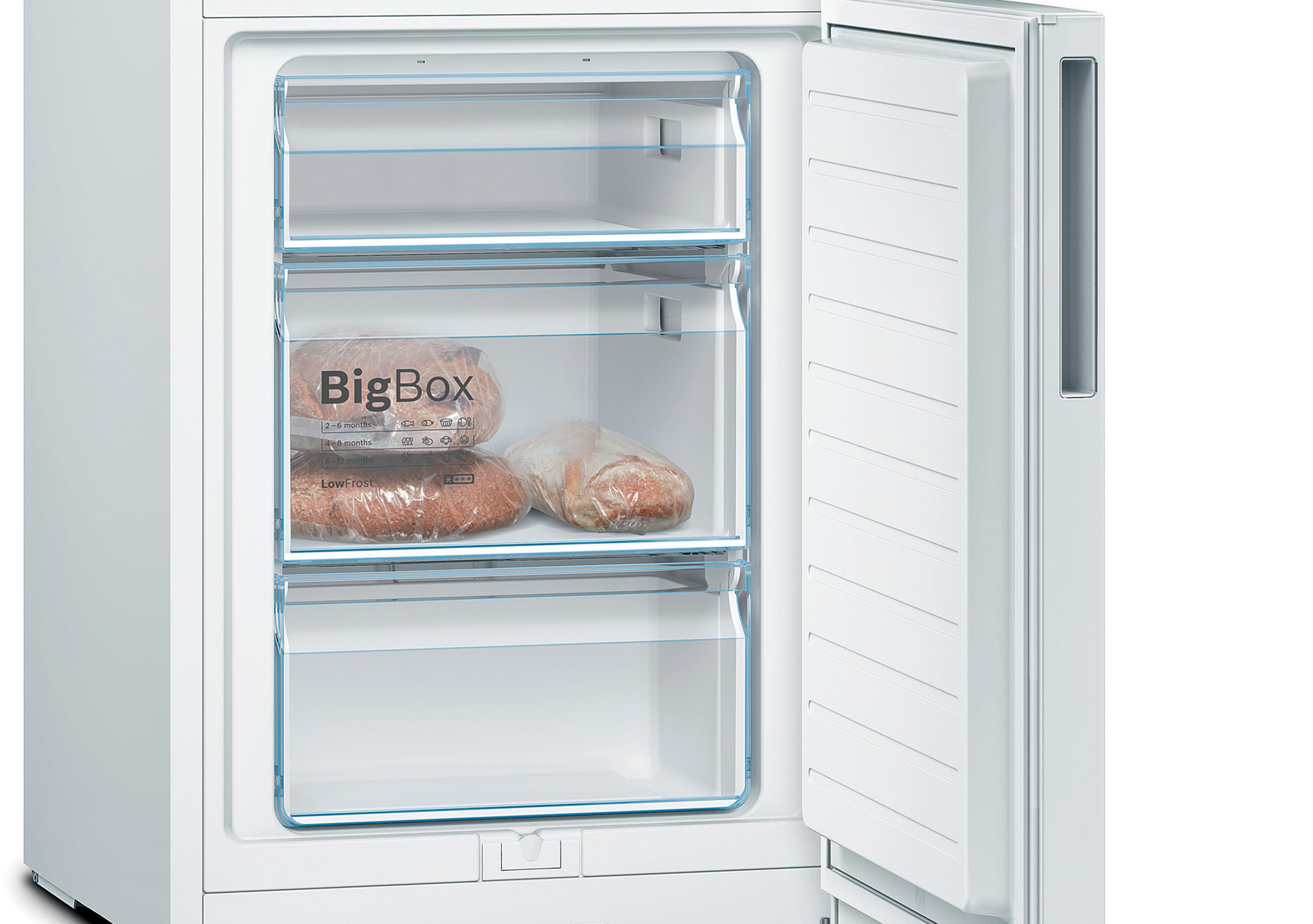 Refurbished Bosch Serie 4 KGV336WEAG 176CM Tall Fridge Freezer 60CM Wide White - Freestanding