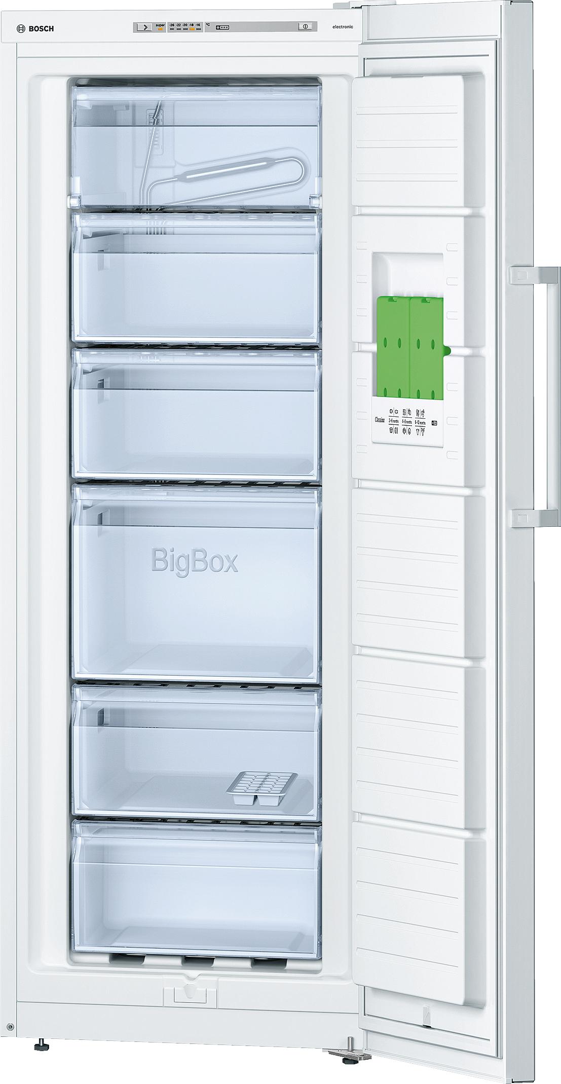 Refurbished Bosch Serie 4 GSV29VW31G 161CM Tall Larder Freezer 60CM Wide White - Freestanding