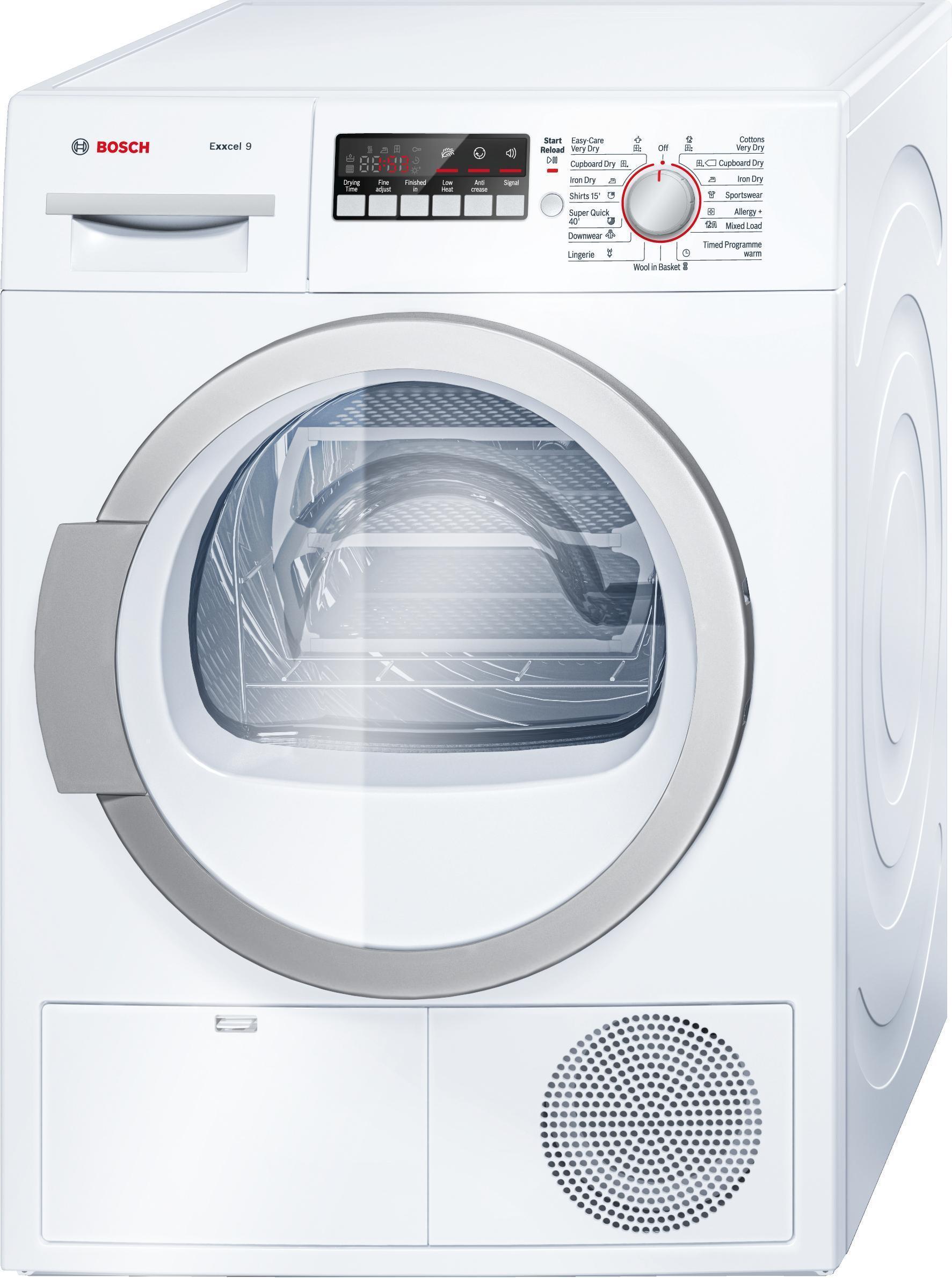 Refurbished Bosch Serie 6 WTB86590GB Condenser Tumble Dryer 9KG White - Freestanding