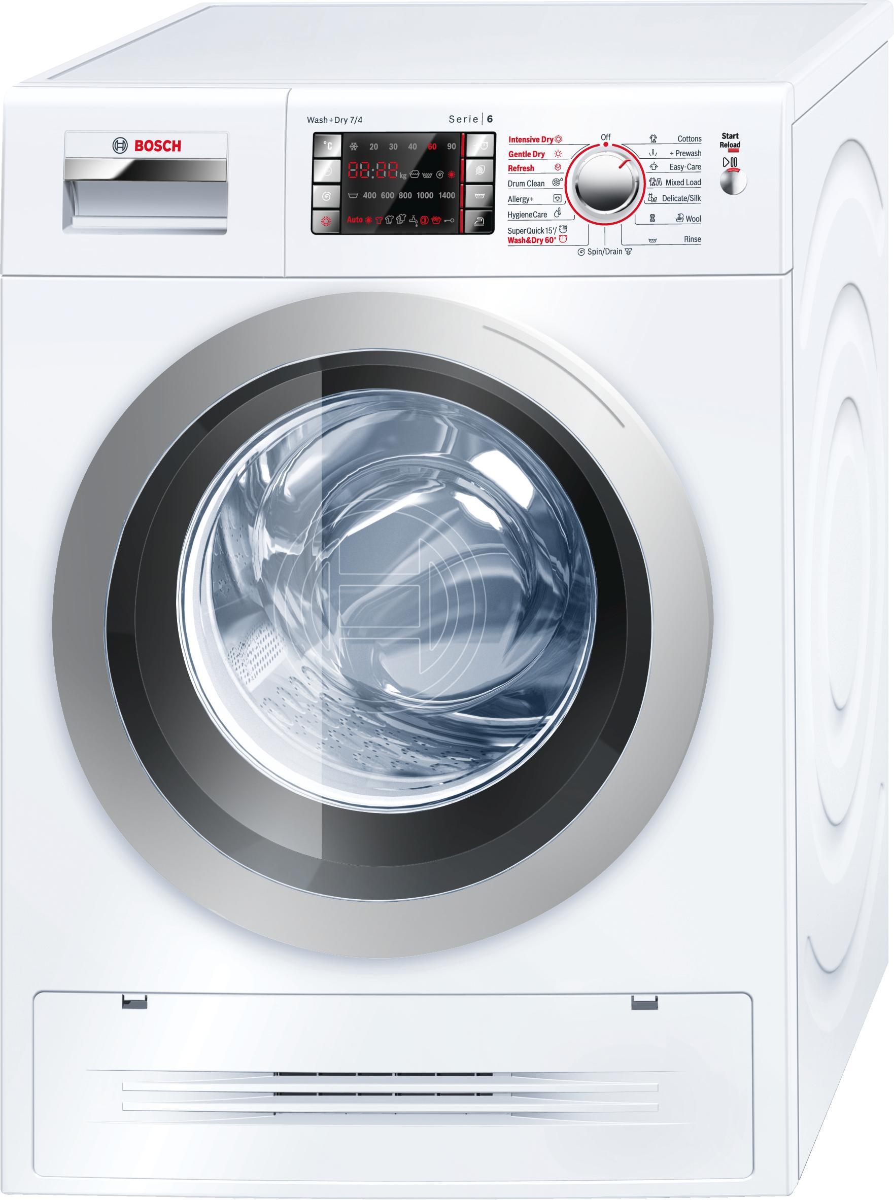 Refurbished Bosch WVH28422GB Serie | 6 Washer Dryer, Front Loader 7/4kg 1400 rpm White