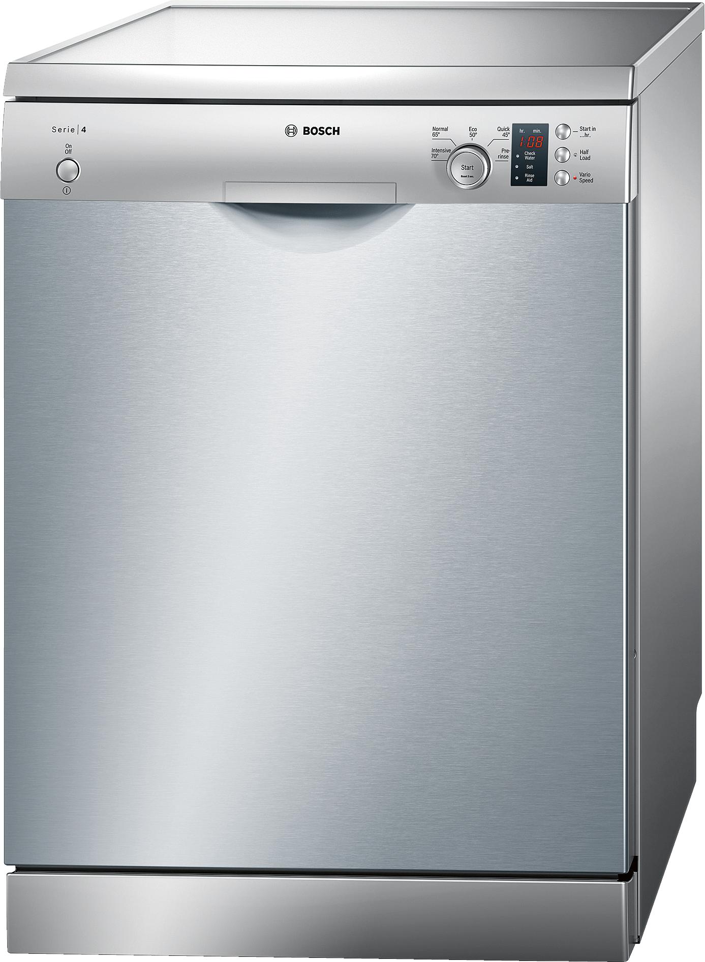 Refurbished Bosch SMS50C18GB Serie | 4 Freestanding Dishwasher 60 cm Silver
