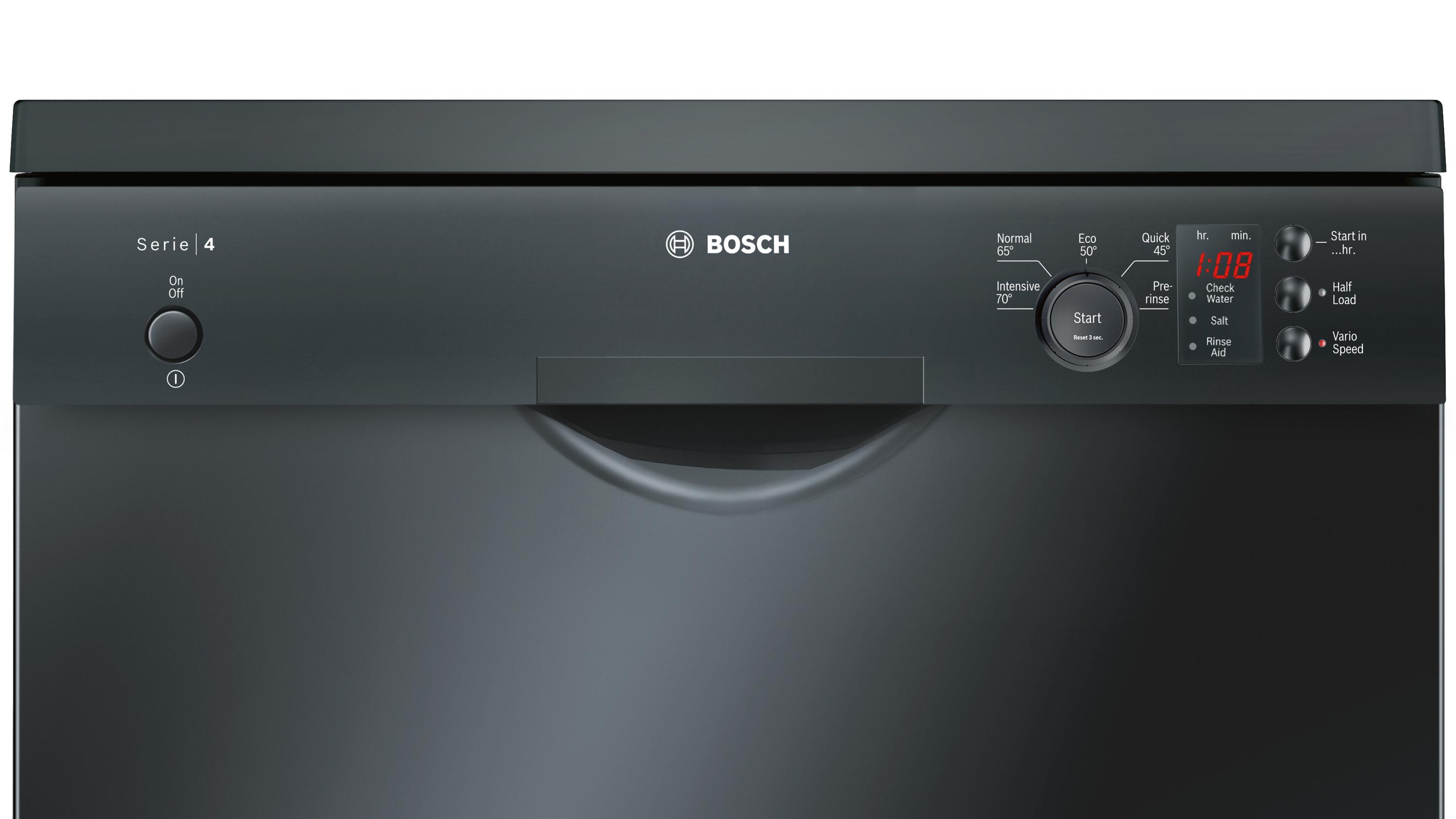Refurbished Bosch SMS50T06UK Serie | 4 Freestanding Dishwasher 60 cm Black