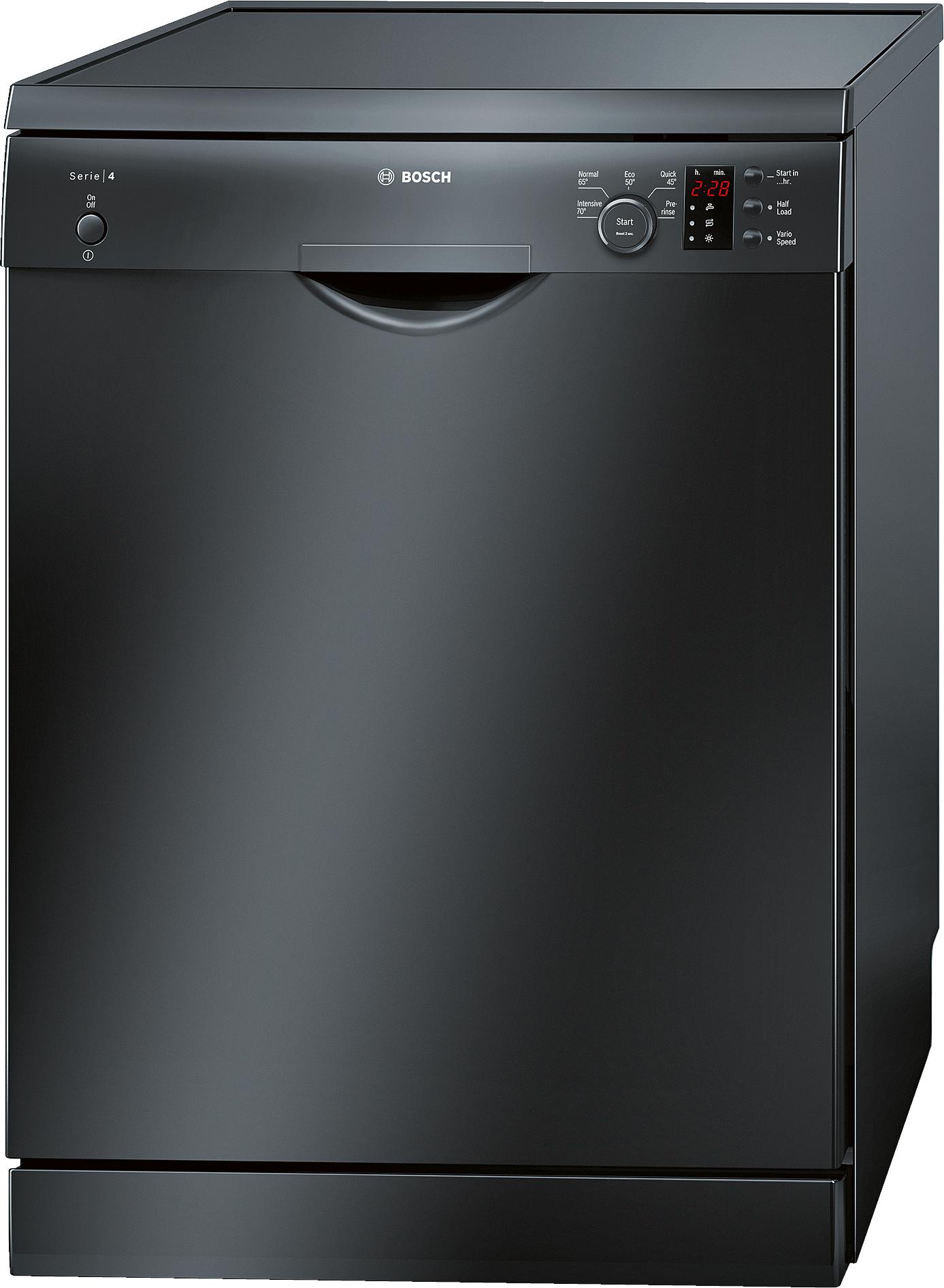 Refurbished Bosch SMS50T06UK Serie | 4 Freestanding Dishwasher 60 cm Black