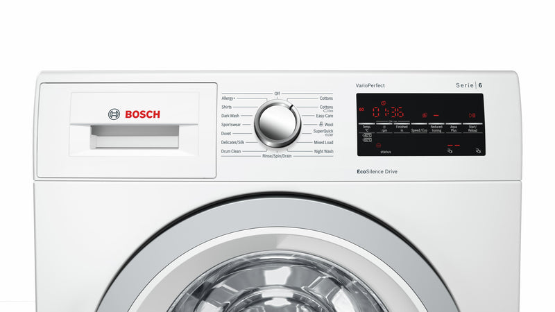 Refurbished Bosch Serie 6 WAT28421GB Washing Machine 8KG 1400 Spin White - Freestanding