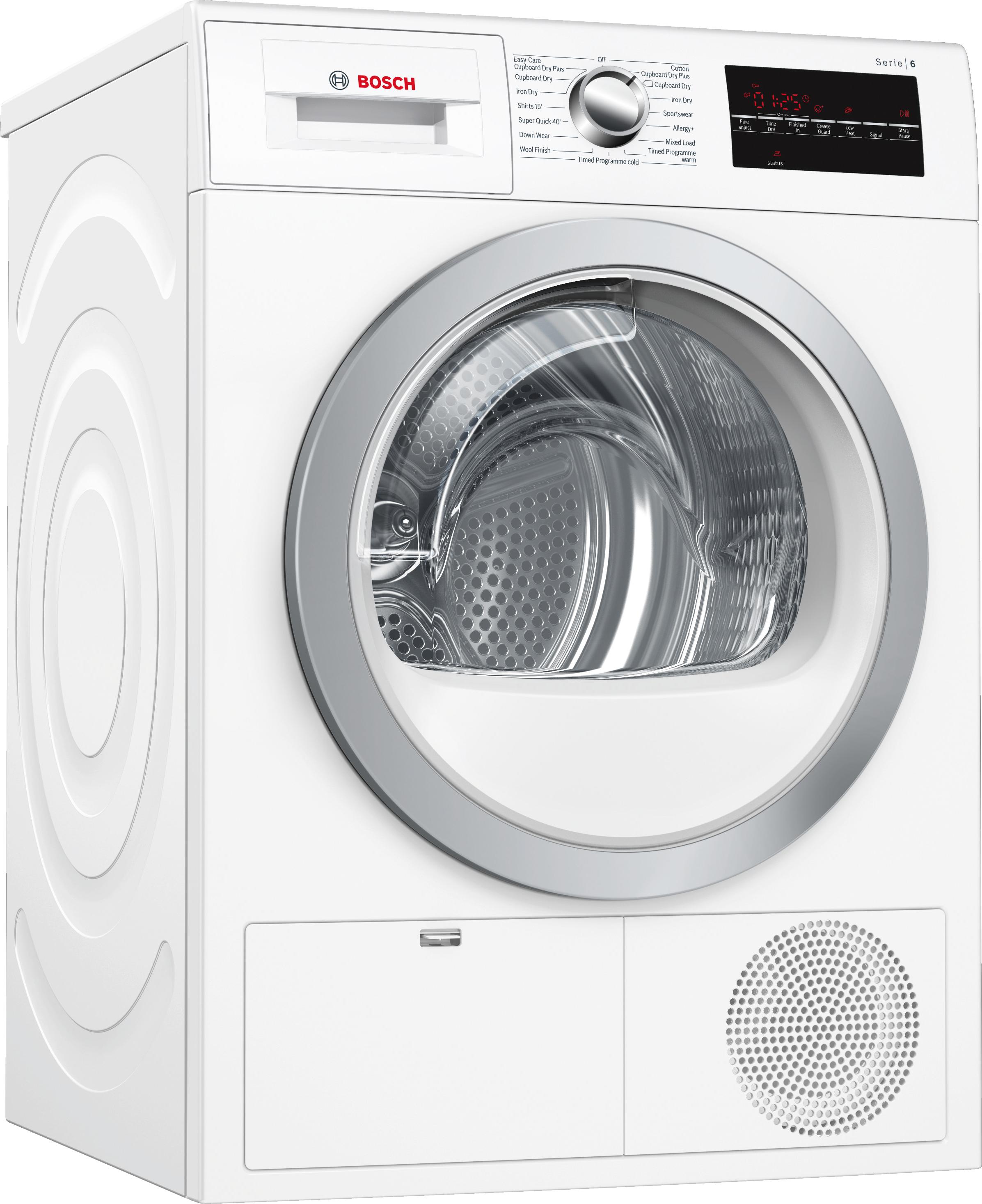 Refurbished Bosch WTG86402GB Serie | 6 Condenser Tumble Dryer 8 kg 60cm White