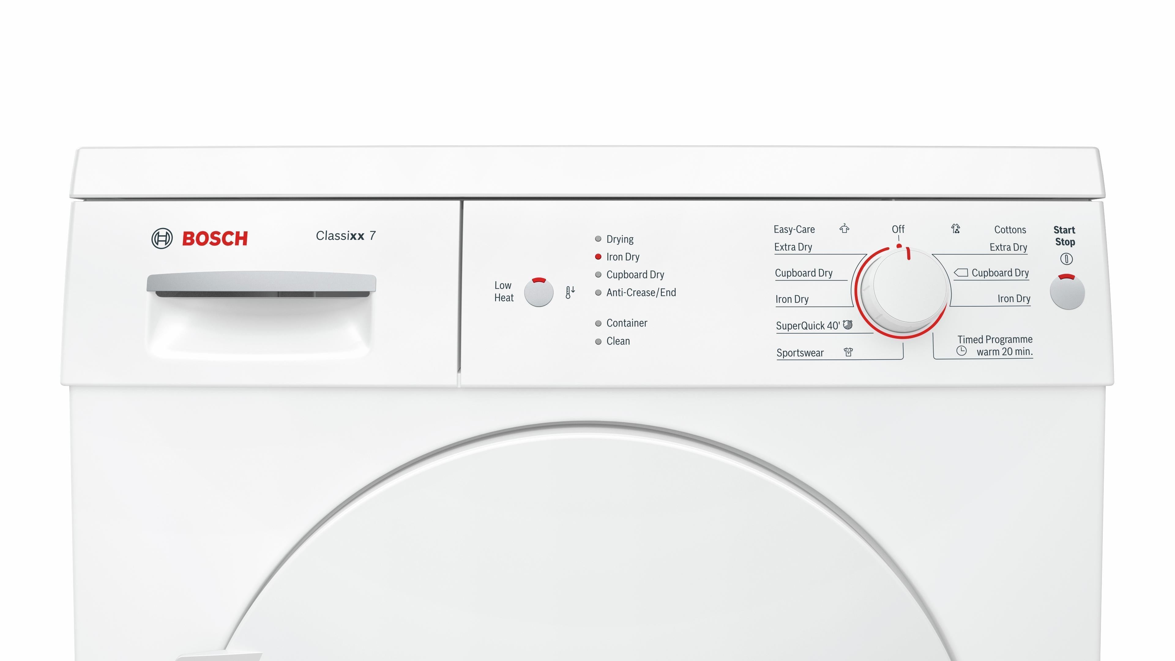 Refurbished Bosch Serie 6 WTE84106GB Condenser Tumble Dryer 7KG White - Freestanding