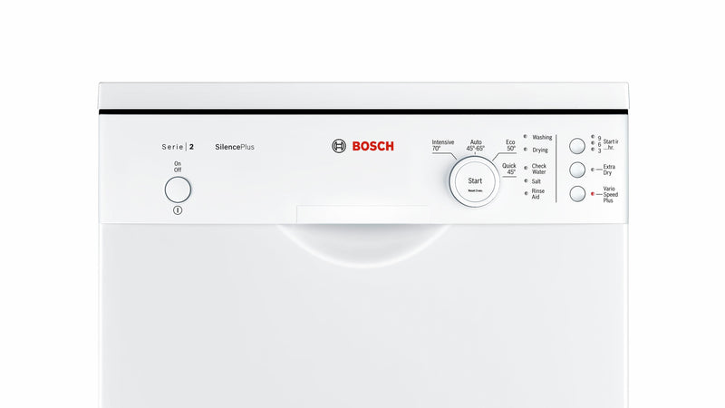 Refurbished Bosch Serie 2 SPS24CW00G Slimline Dishwasher 45CM White - Freestanding