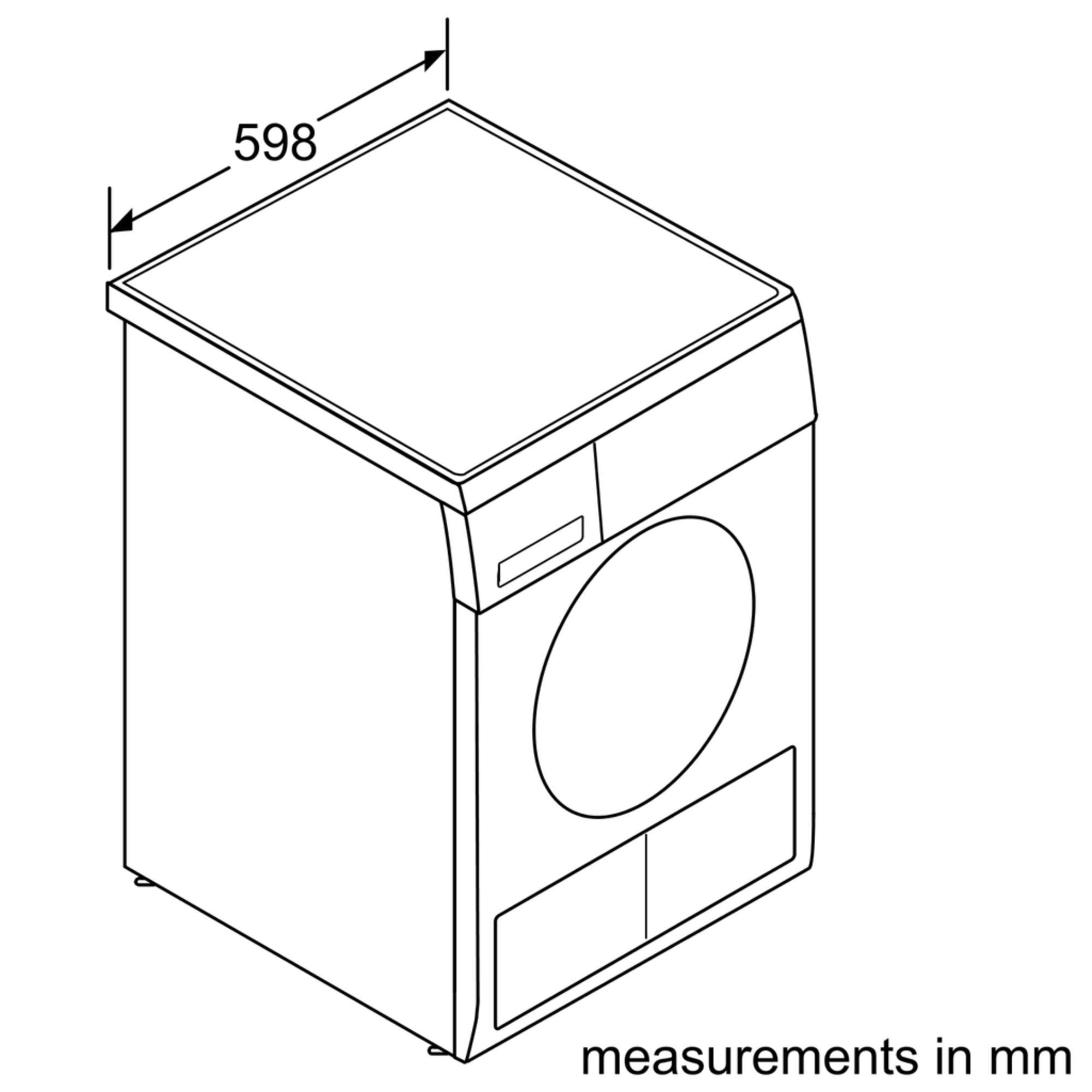 Refurbished Bosch Serie 6 WTB86590GB Condenser Tumble Dryer 9KG White - Freestanding