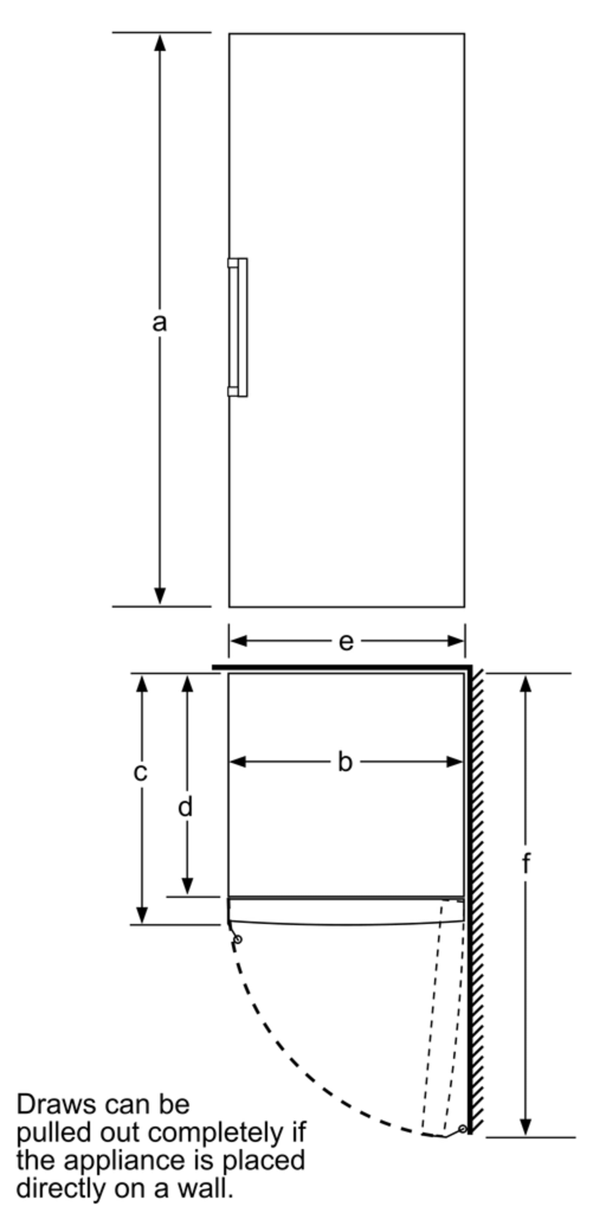 Refurbished Bosch Serie 4 GSV29VW31G 161CM Tall Larder Freezer 60CM Wide White - Freestanding