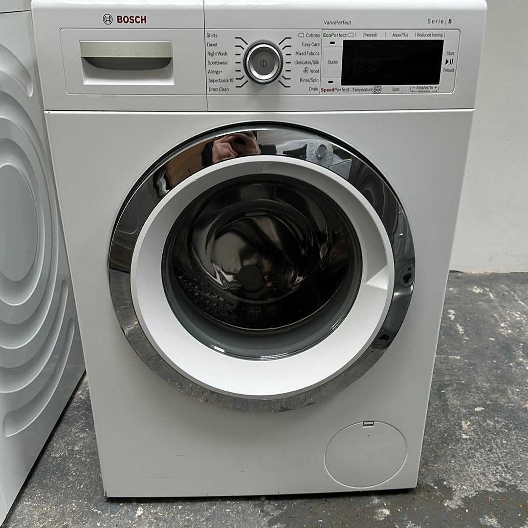 B GRADE Refurbished Bosch Serie 8 WAW28560/GB Washing Machine 9KG 1600 Spin White - Freestanding