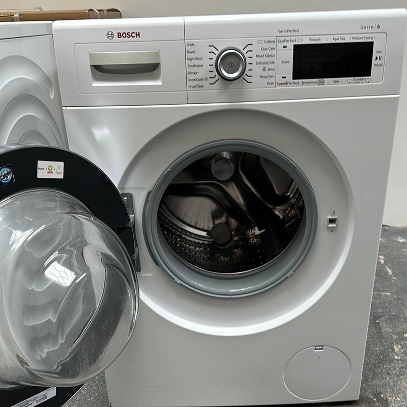 B GRADE Refurbished Bosch Serie 8 WAW28560/GB Washing Machine 9KG 1600 Spin White - Freestanding