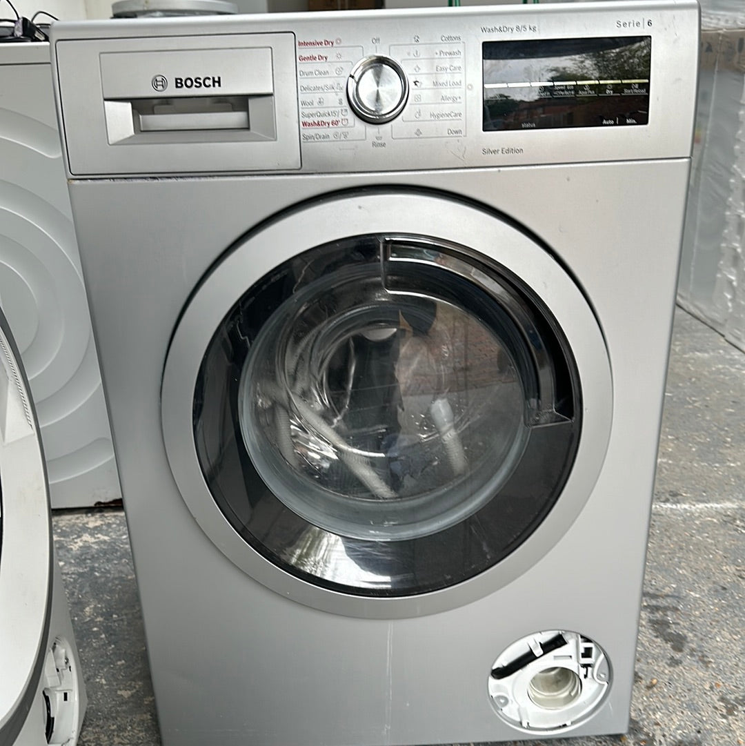 B GRADE Refurbished Bosch Serie 6 WVG3046SGB Washer Dryer 8KG Wash 5KG Dry 1500 Spin Silver - Freestanding