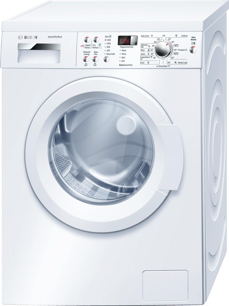 B GRADE Refurbished Bosch Serie 6 WAQ283S1GB Washing Machine 8KG 1400 Spin White - Freestanding