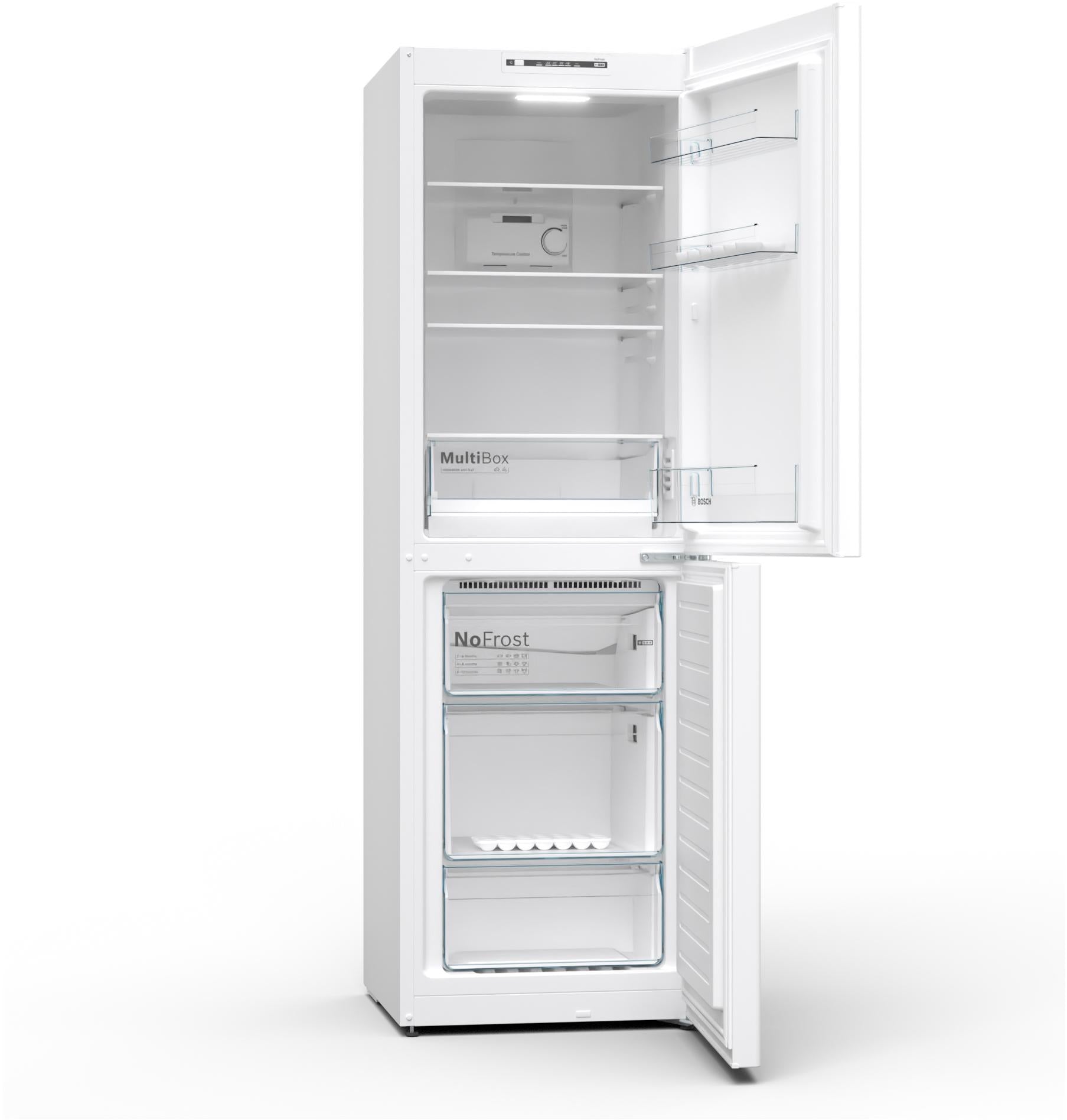Bosch Serie 2 KGN34NWEAG Fridge Freezer 186CM White - Freestanding