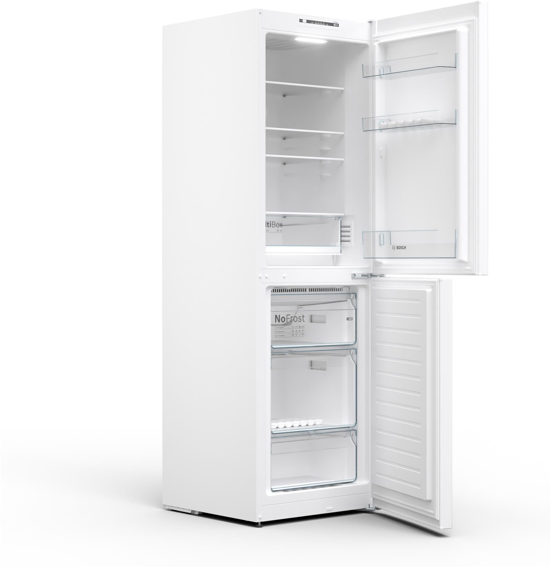 Bosch Serie 2 KGN34NWEAG Fridge Freezer 186CM White - Freestanding