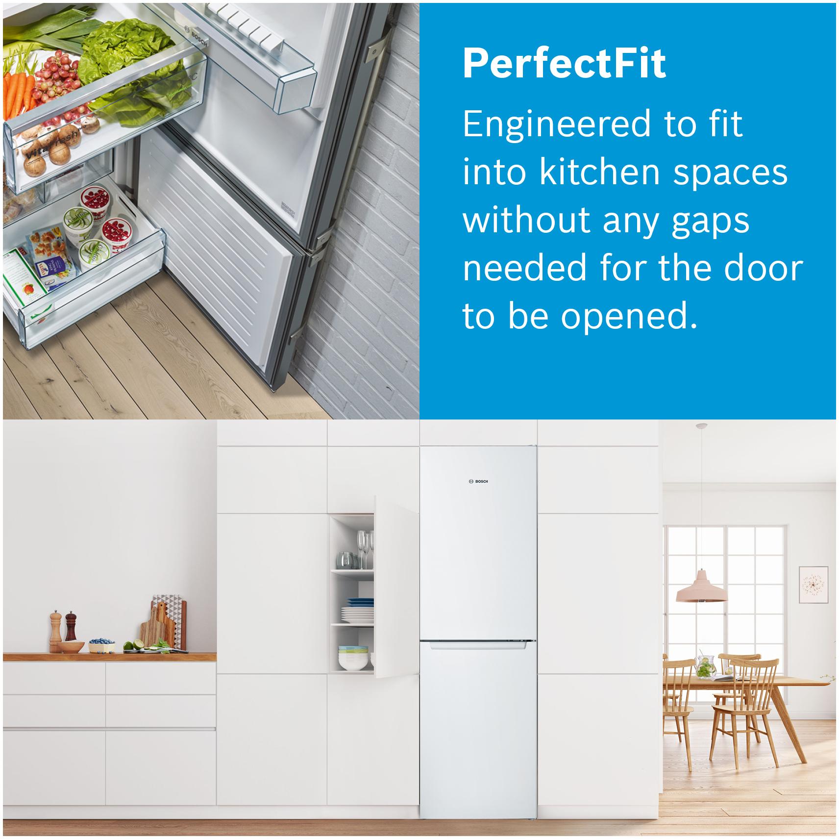 Bosch Serie 2 KGN34NWEAG Fridge Freezer 186CM White - Freestanding