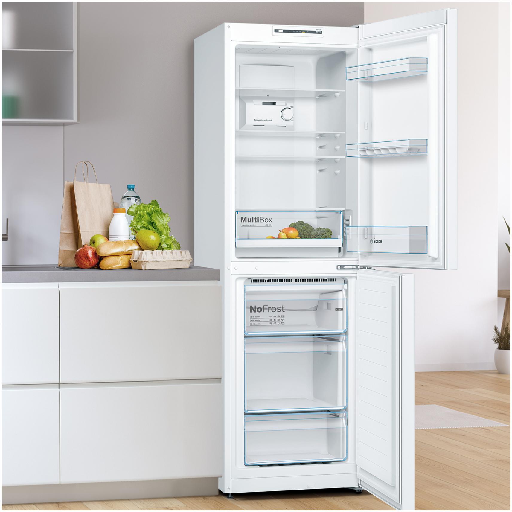 Bosch Serie 2 KGN34NWEAG Fridge Freezer 186CM White - Freestanding