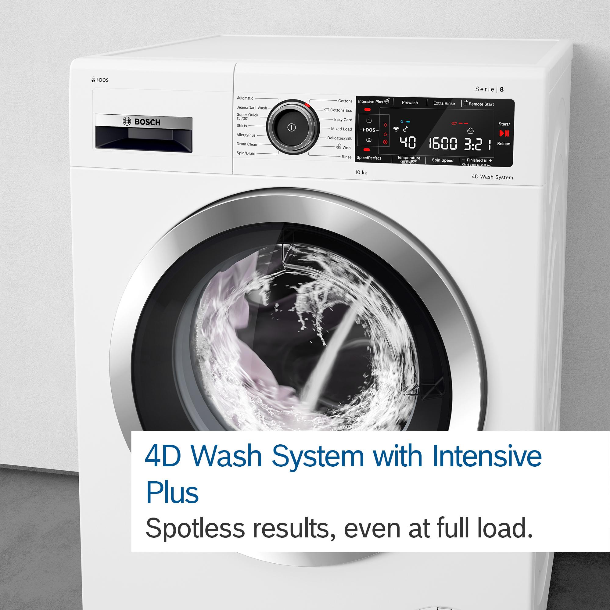 Refurbished Bosch Serie 8 WAX32MH9GB Washing Machine 9KG 1600 Spin White - Freestanding