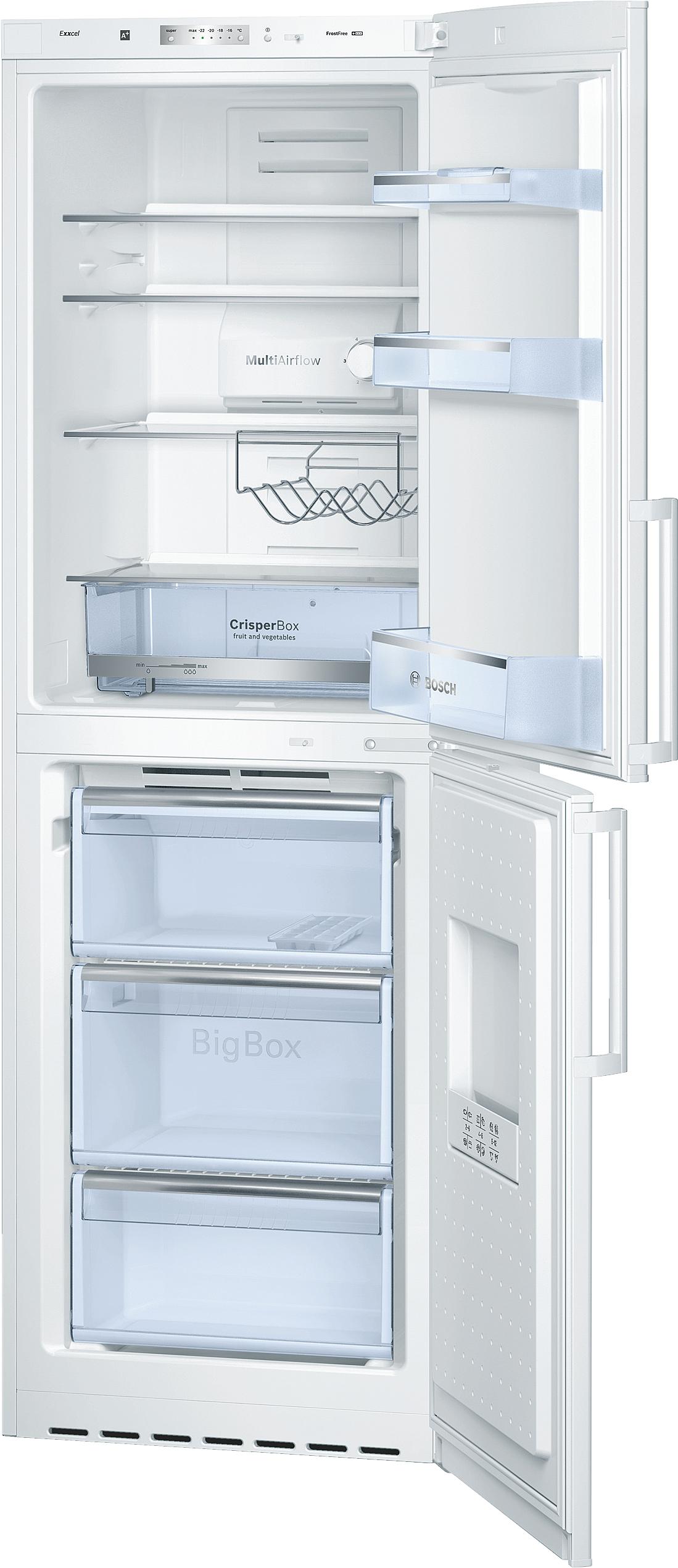 Refurbished Bosch Serie 4 KGN34VW20G 186CM White - Freestanding