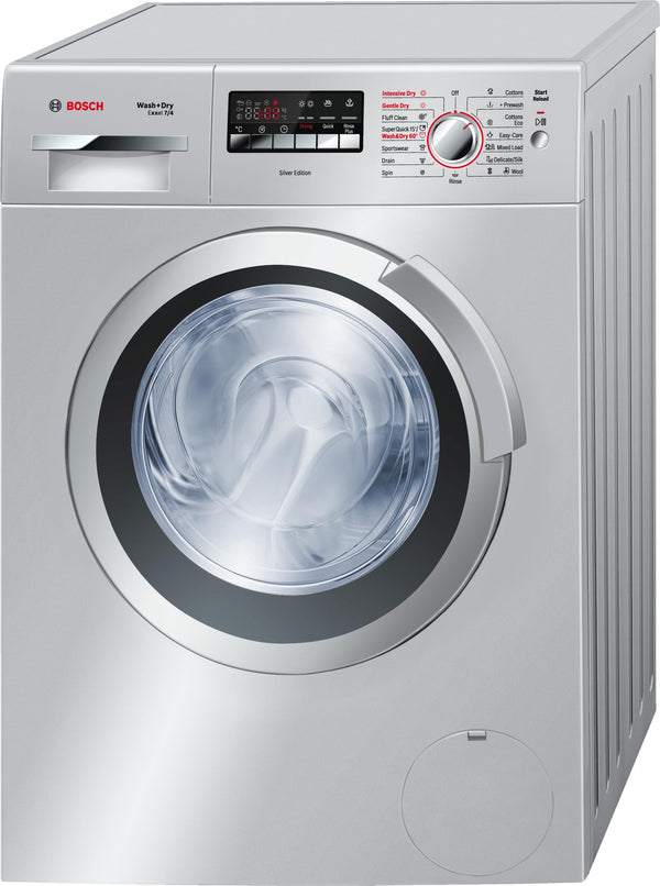 Refurbished Bosch WVH2836SGB Washer Dryer 7KG Wash 4KG Dry 1400 Spin Silver - Freestanding
