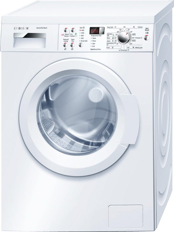 Refurbished Bosch Serie 6 WAQ283S1GB Washing Machine 8KG 1400 Spin White - Freestanding