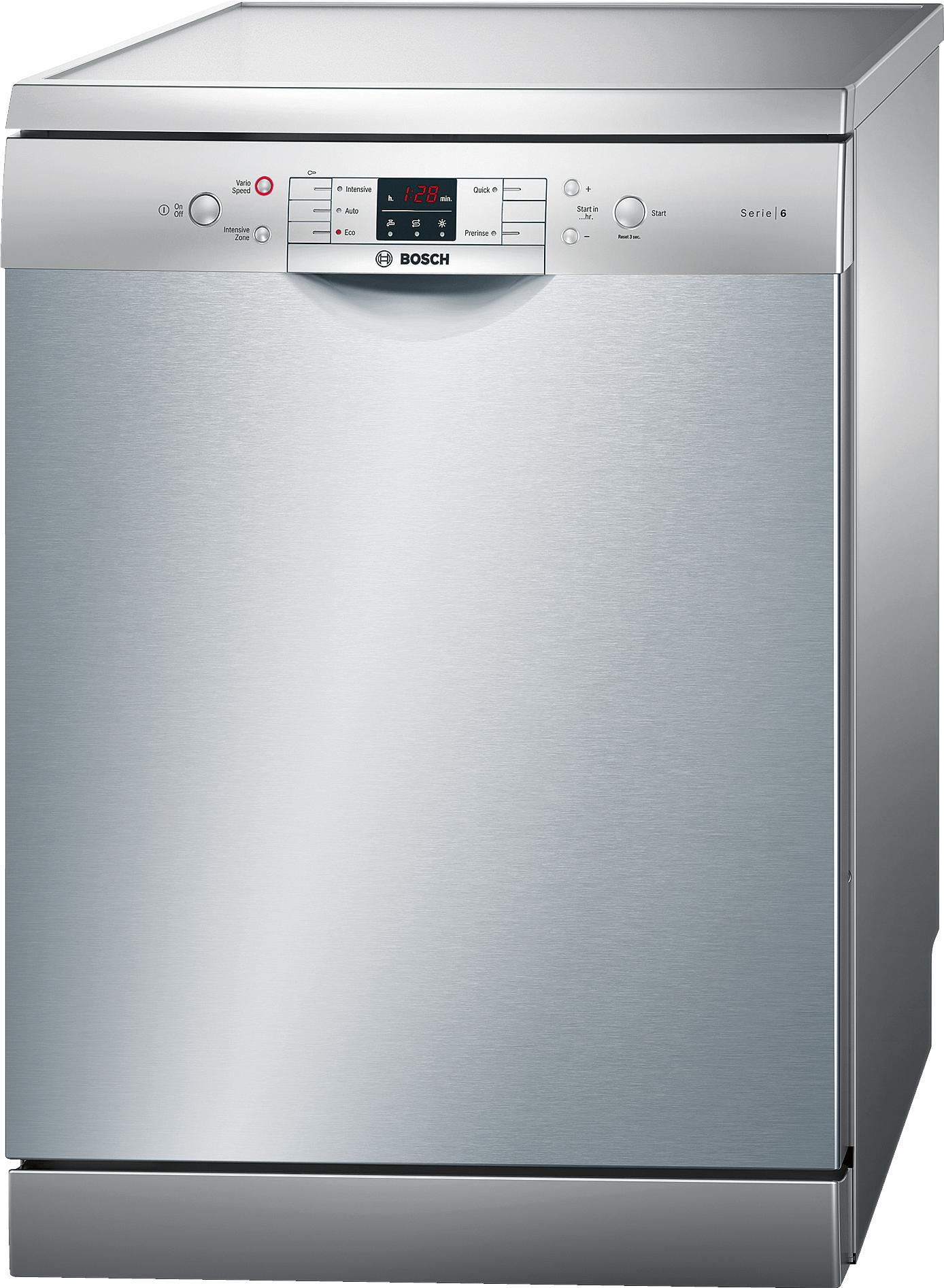 Refurbished Bosch SMS53M08GB Serie | 6 Free-standing ActiveWater Dishwasher 60 cm Silver