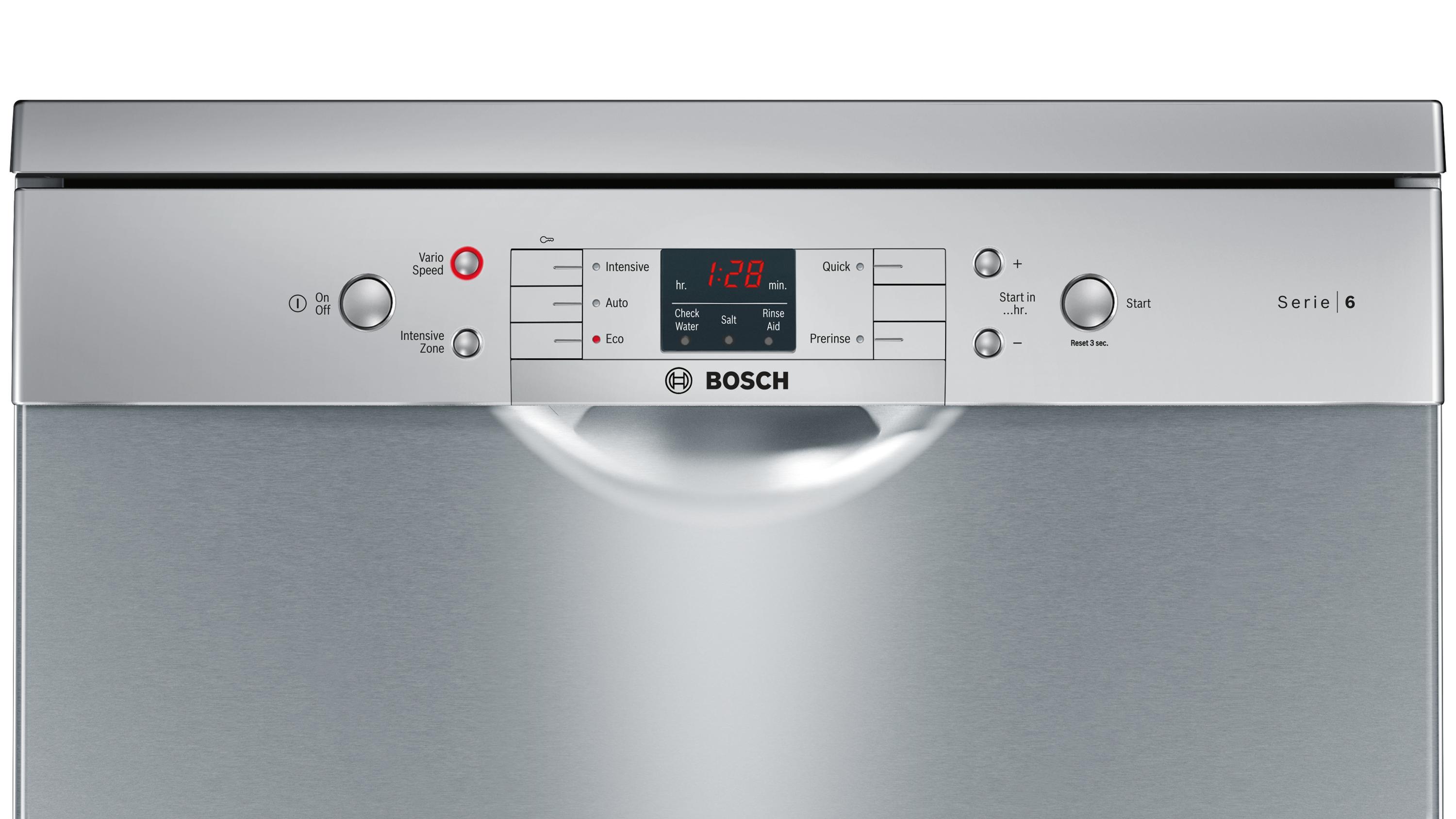 Refurbished Bosch SMS53M08GB Serie | 6 Free-standing ActiveWater Dishwasher 60 cm Silver