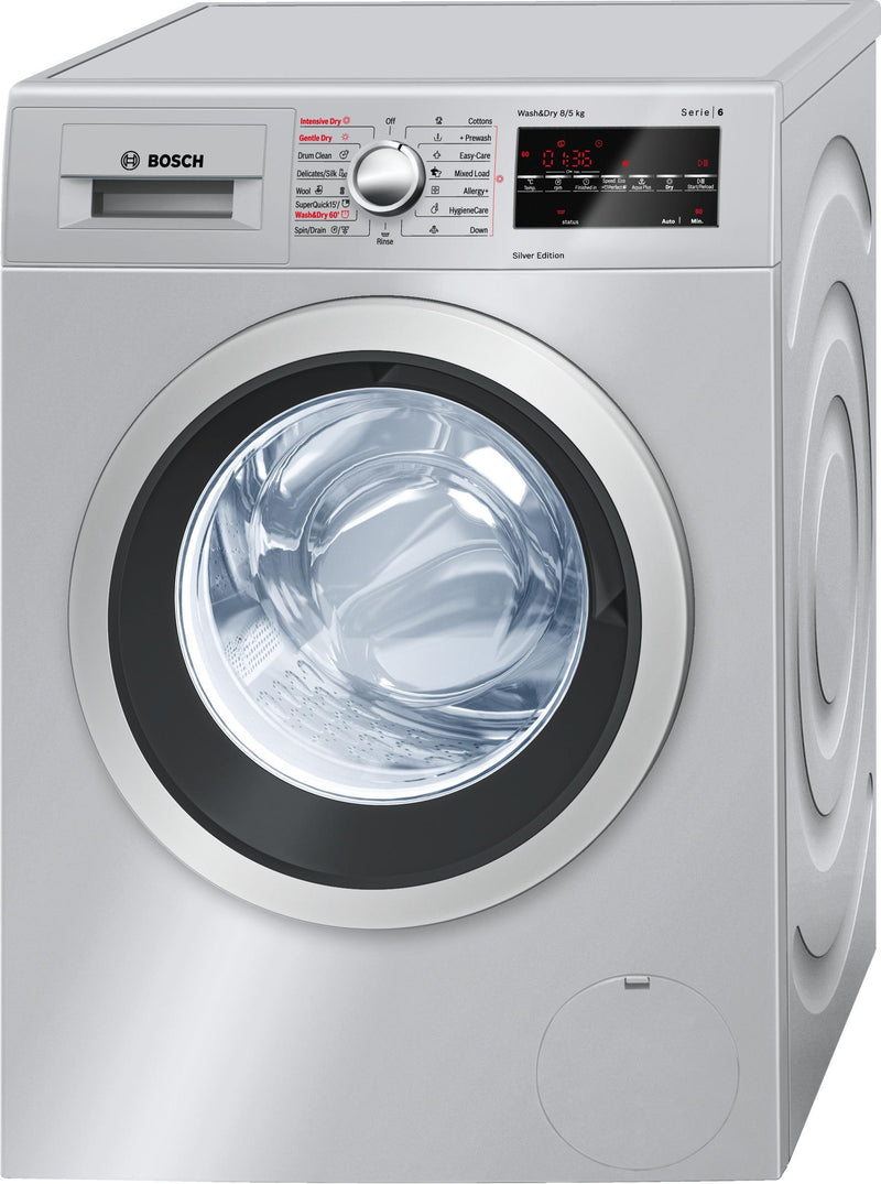 B GRADE Refurbished Bosch Serie 6 WVG3046SGB Washer Dryer 8KG Wash 5KG Dry 1500 Spin Silver - Freestanding