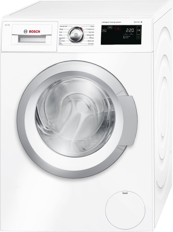 Refurbished Bosch Serie 6 WAT28660GB i-DOS Washing Machine 8KG 1400 Spin White - Freestanding