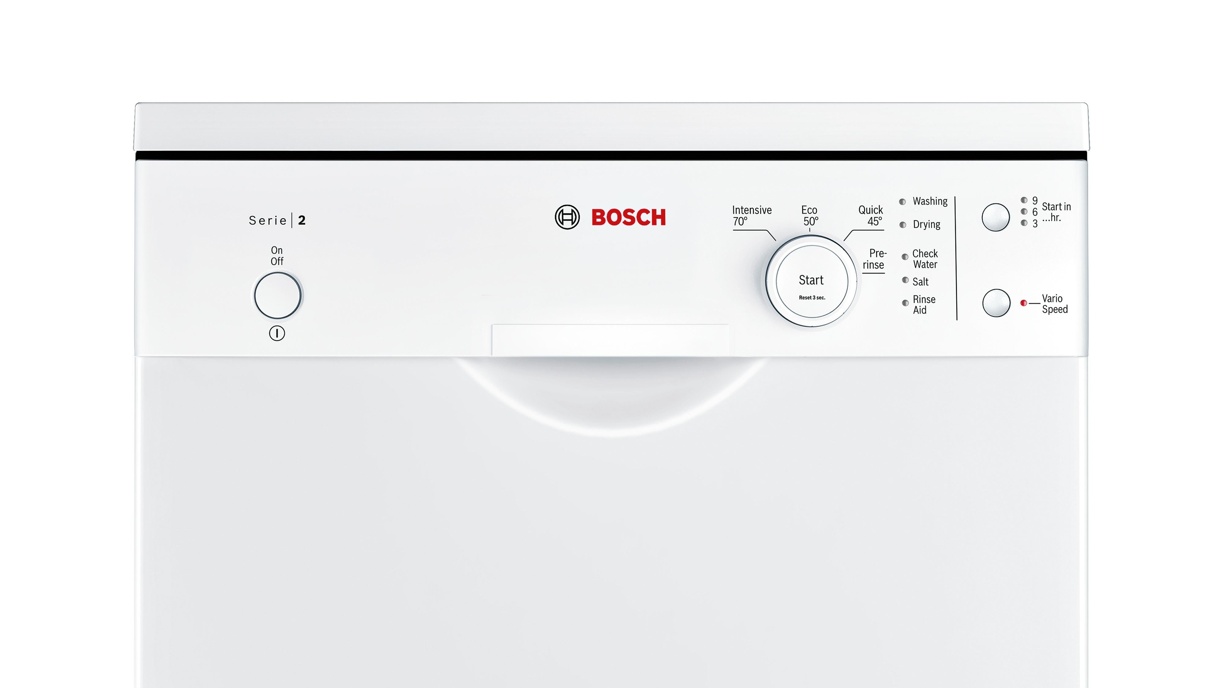 Refurbished Bosch Serie 2 SPS40E32GB Slimline Dishwasher 45CM White - Freestanding