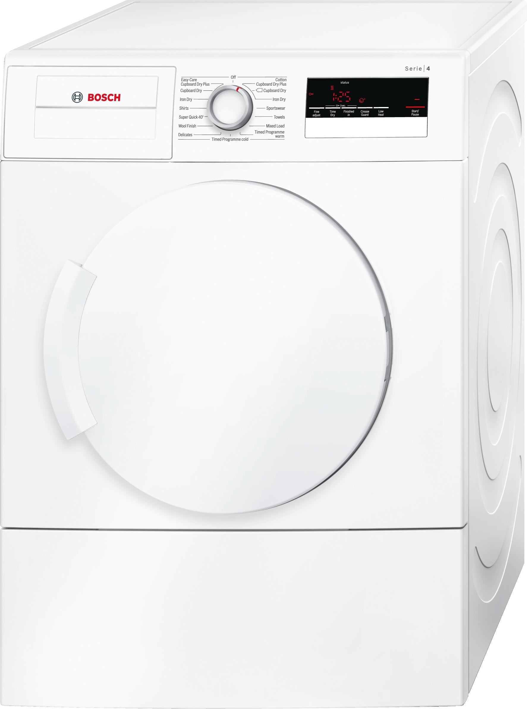 Refurbished Bosch Serie 4 WTA79200GB Vented Tumble Dryer 7KG White - Freestanding