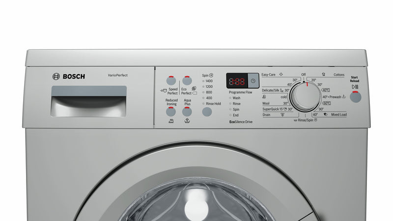 Refurbished Bosch Serie 6 WAQ2836SGB Washing Machine 8KG 1400 Spin Silver - Freestanding