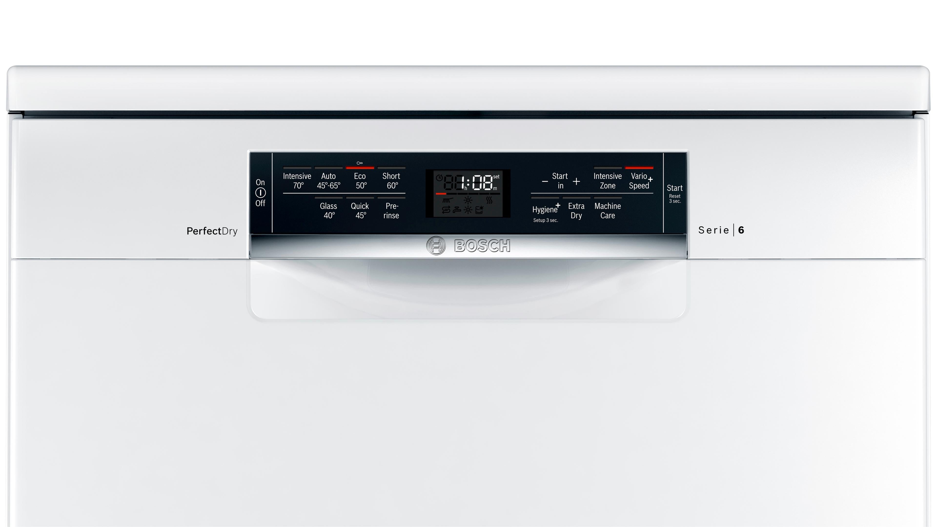 Refurbished Bosch Serie 6 SMS67MW00G Dishwasher 60CM White - Freestanding