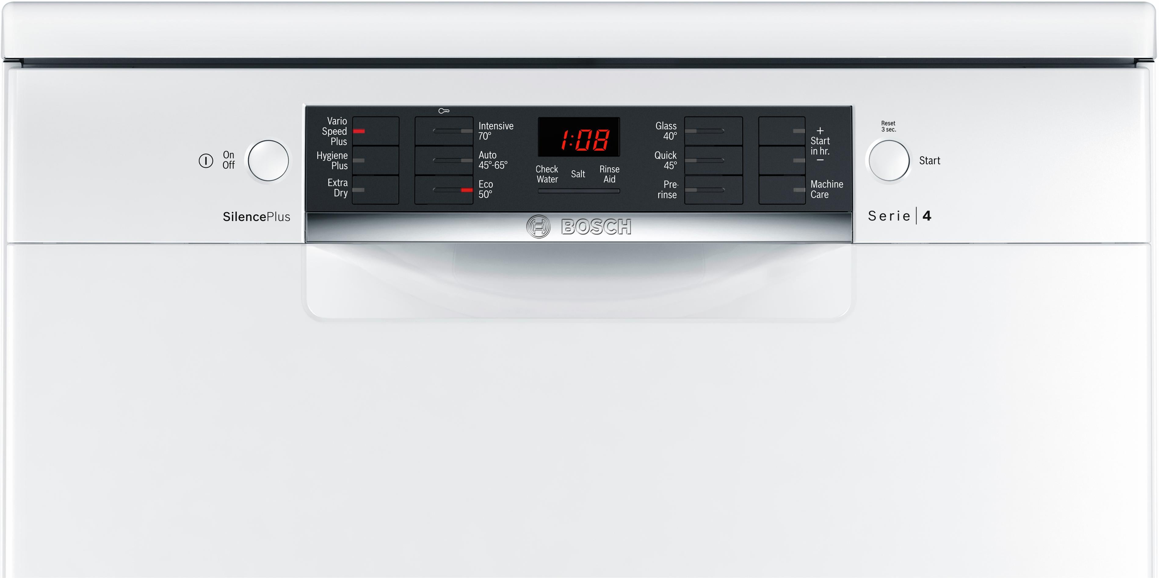 ￼ Great B  Refurbished Bosch Serie 4 SMS46IW02G Dishwasher 60CM White - Freestanding please look at pictures 7 8 9 ￼