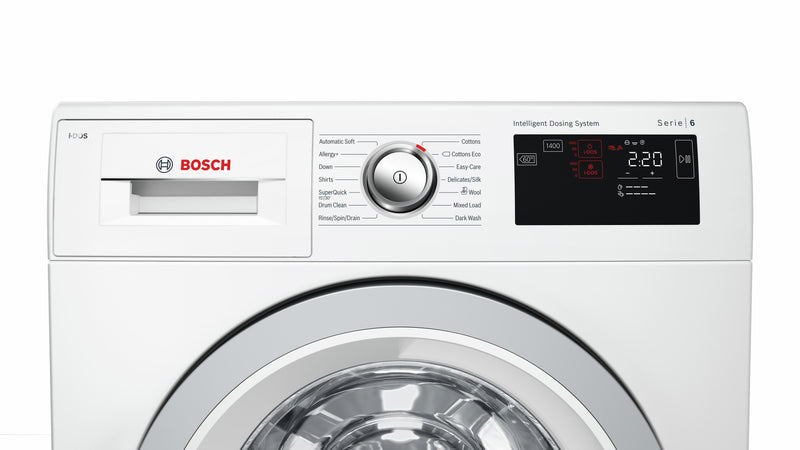 Refurbished Bosch Serie 6 WAT28661GB i-DOS Washing Machine 8KG 1400 Spin White - Freestanding
