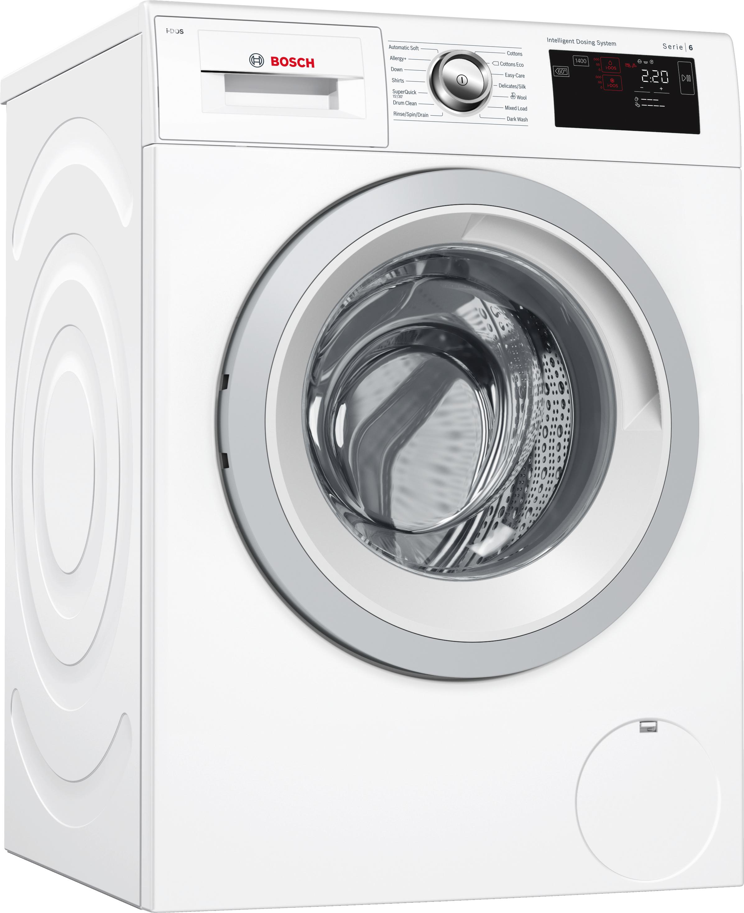 Refurbished Bosch Serie 6 WAT28661GB i-DOS Washing Machine 8KG 1400 Spin White - Freestanding