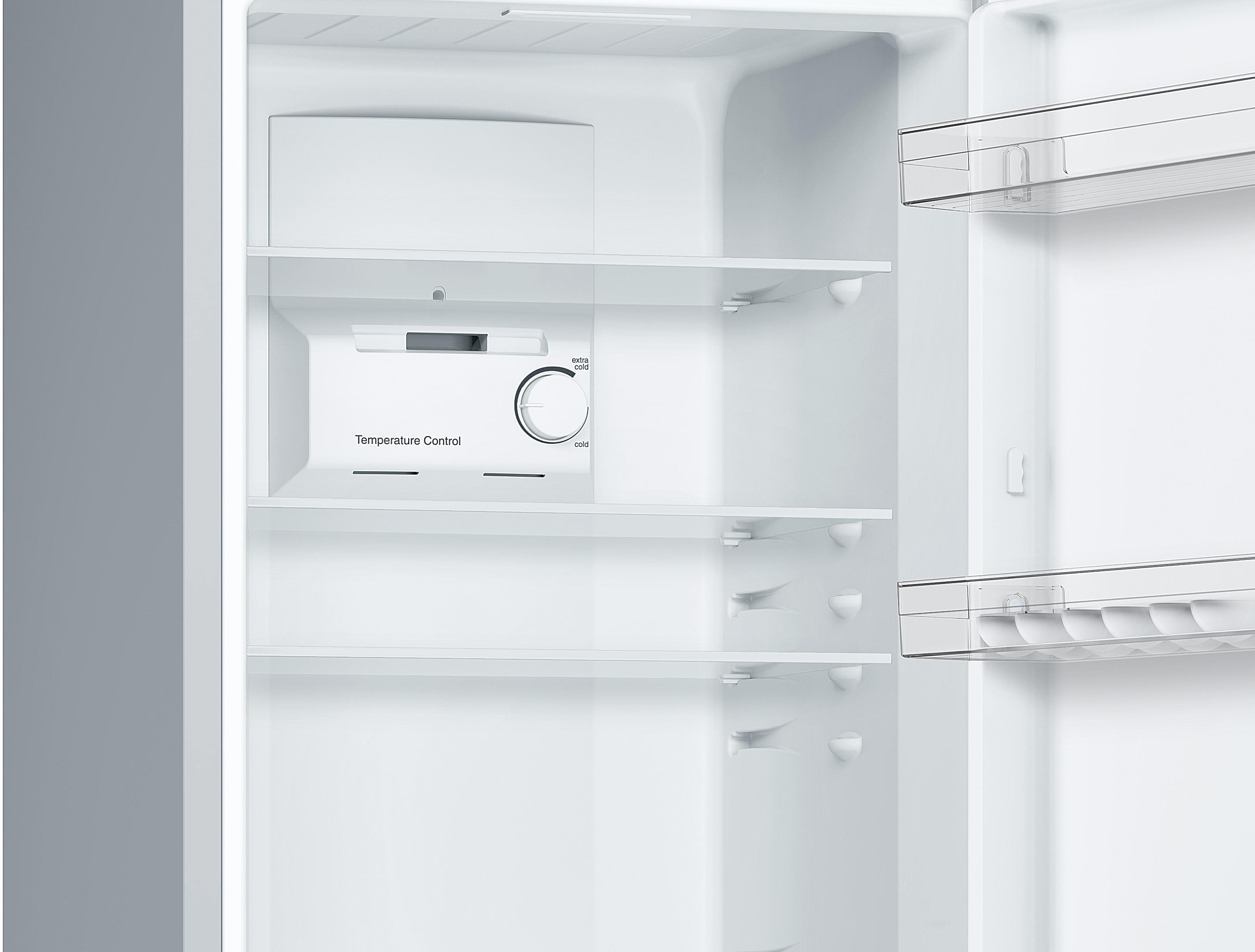 Refurbished Bosch Serie 2 KGN34NL3AG Fridge Freezer 186CM Silver (Inox) - Freestanding
