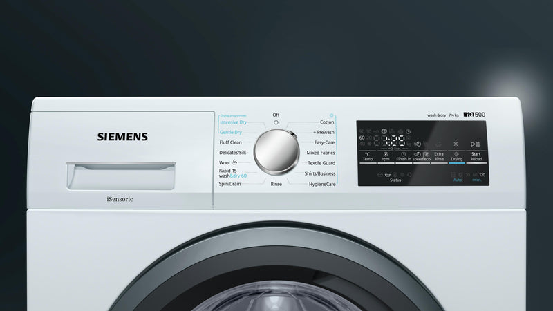 Refurbished Siemens WD15G422GB iQ500 Washer dryer 7/4 kg 1500 rpm White
