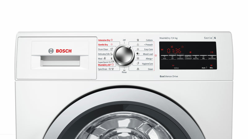 Refurbished Bosch Serie 6 WVG30462GB Washer Dryer 7KG Wash 4KG Dry 1500 Spin White - Freestanding
