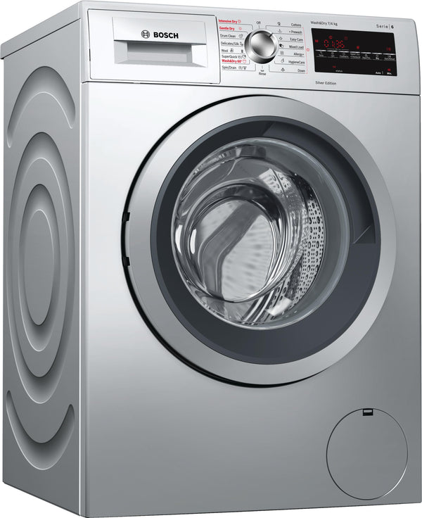 Refurbished Bosch WVG3047SGB Serie | 6 Washer Dryer, Front Loader 7/4kg 1500 rpm Silver