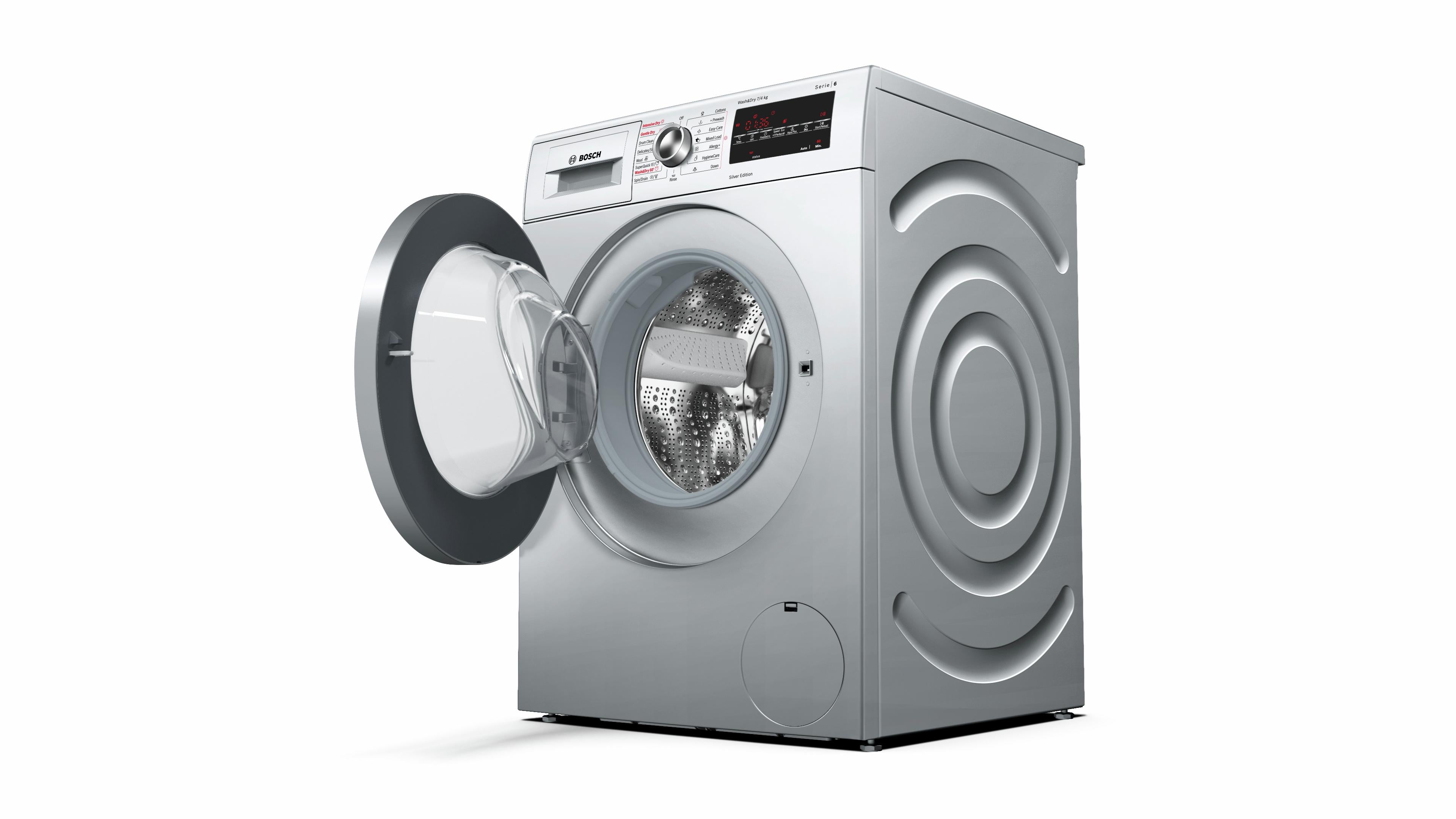 Refurbished Bosch WVG3047SGB Serie | 6 Washer Dryer, Front Loader 7/4kg 1500 rpm Silver