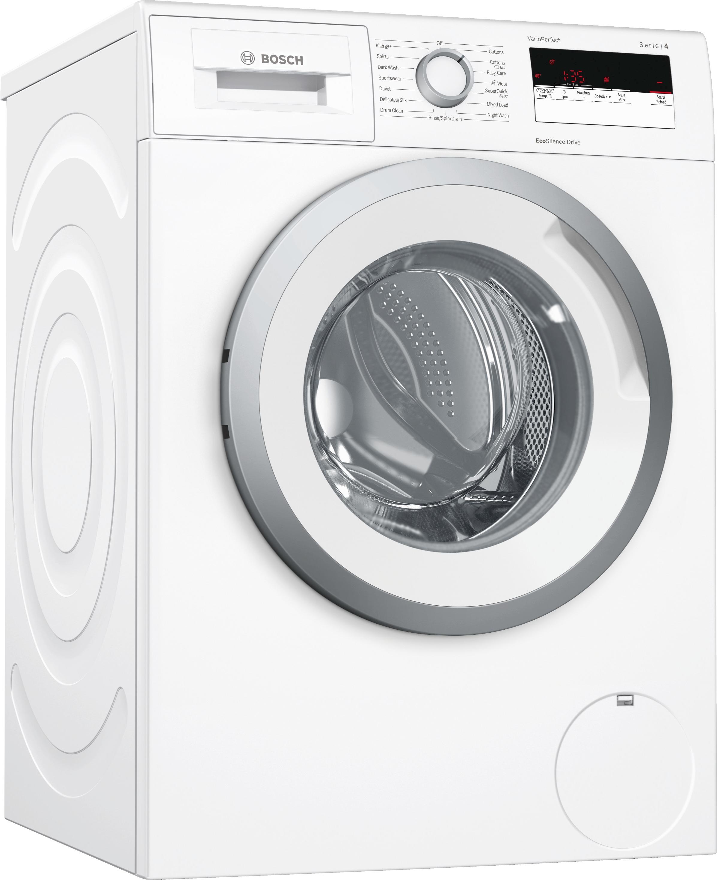 Refurbished Bosch Serie 4 WAN28108GBWashing Machine 8KG 1400 Spin White - Freestanding