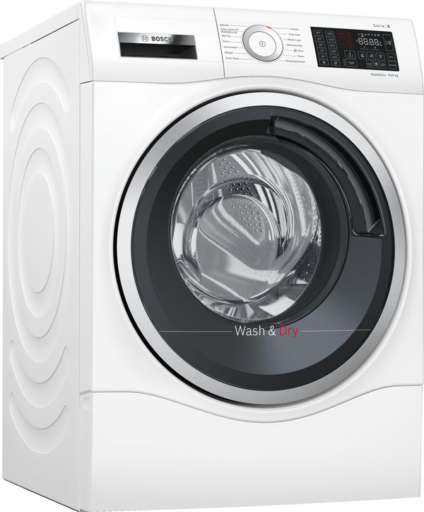 Refurbished Bosch Serie 6 WDU28561GB Washer Dryer 10KG Wash 6KG Dry 1400 Spin White - Freestanding