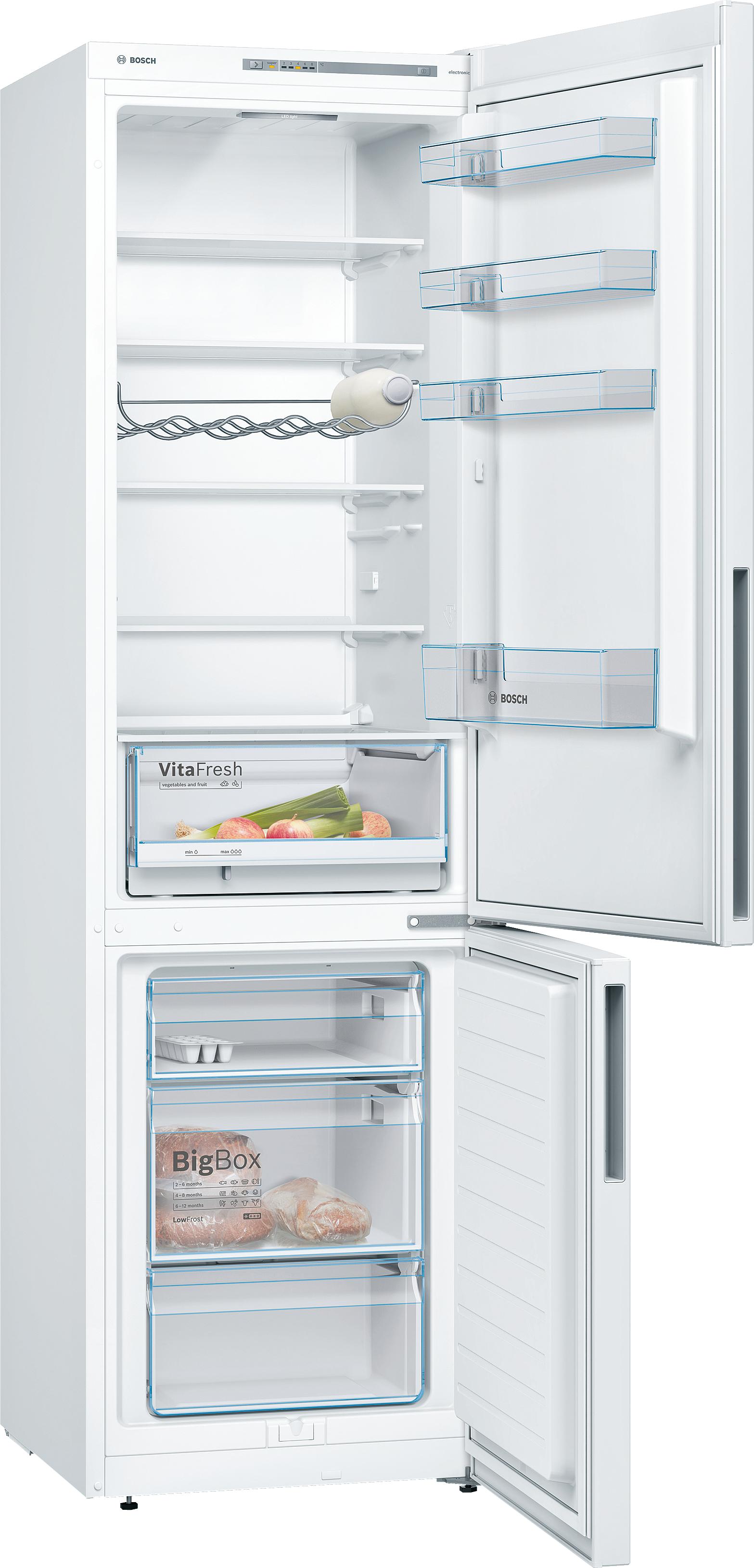 Refurbished Bosch KGV39VW32G Serie | 4 Free-Standing Fridge Freezer 201 cm White