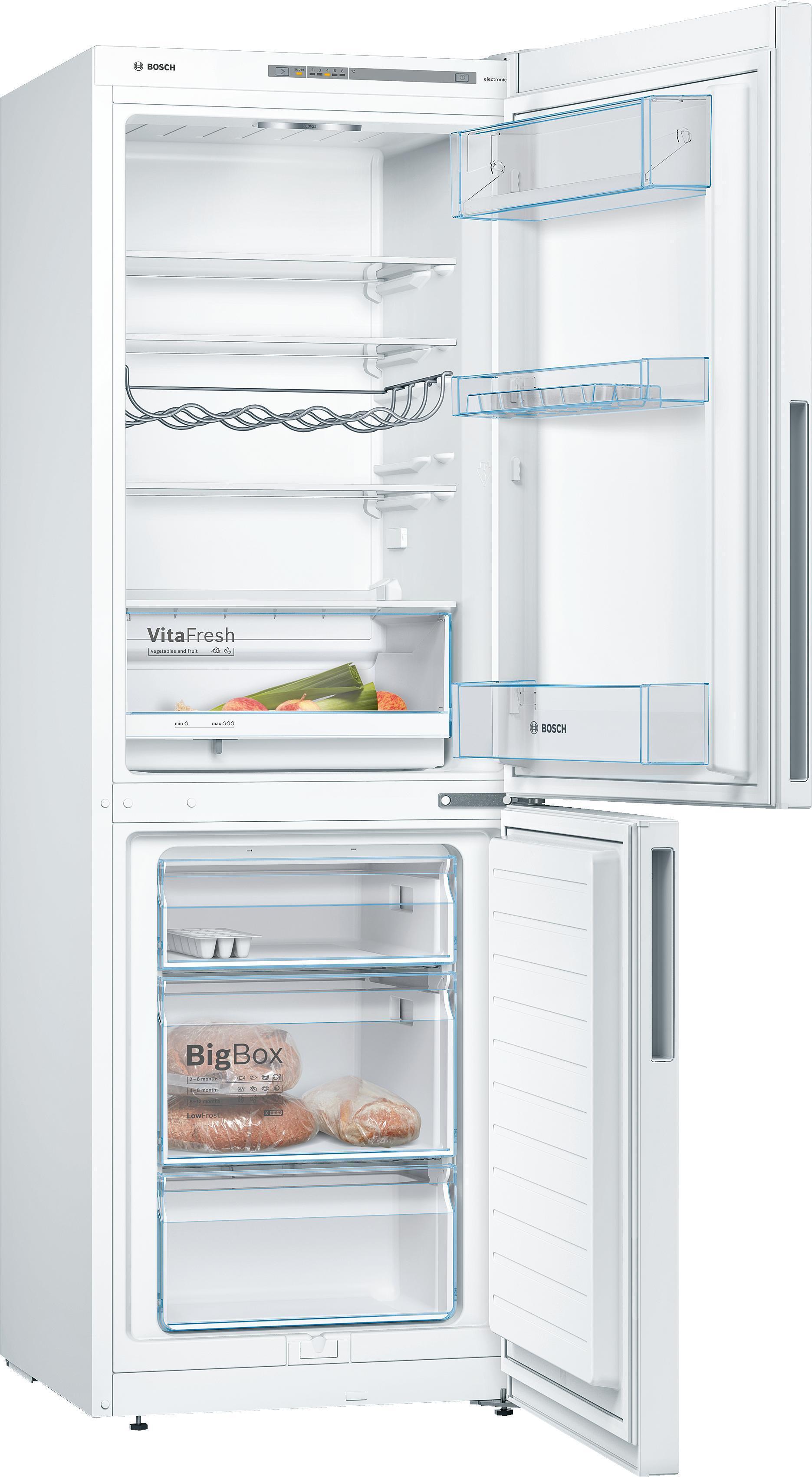 Refurbished Bosch Serie 4 KGV33XW30G 176CM Tall Fridge Freezer 60CM Wide White - Freestanding
