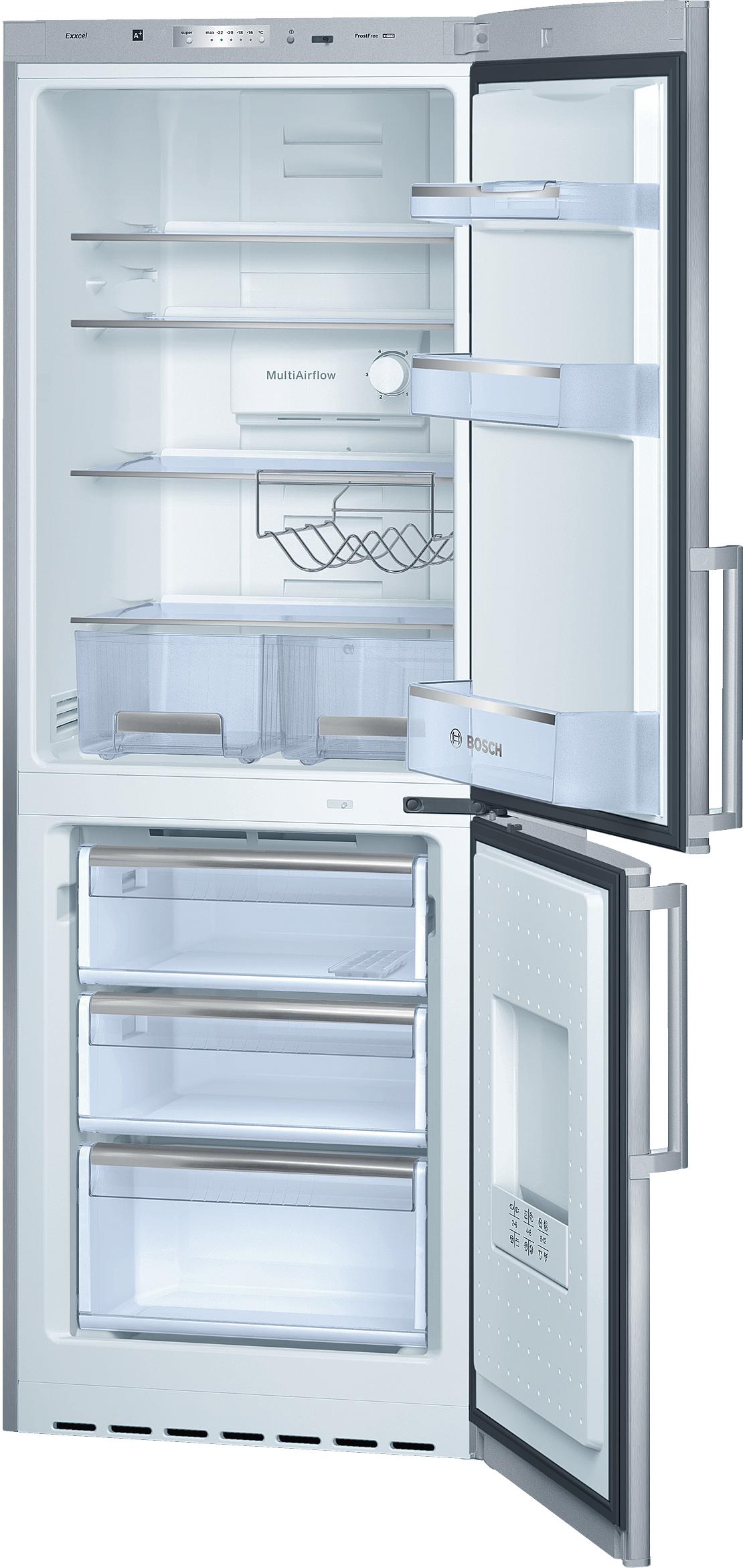 Refurbished Bosch KGH33X65GB Frost Free Free-Standing Fridge Freeze 170 cm Silver