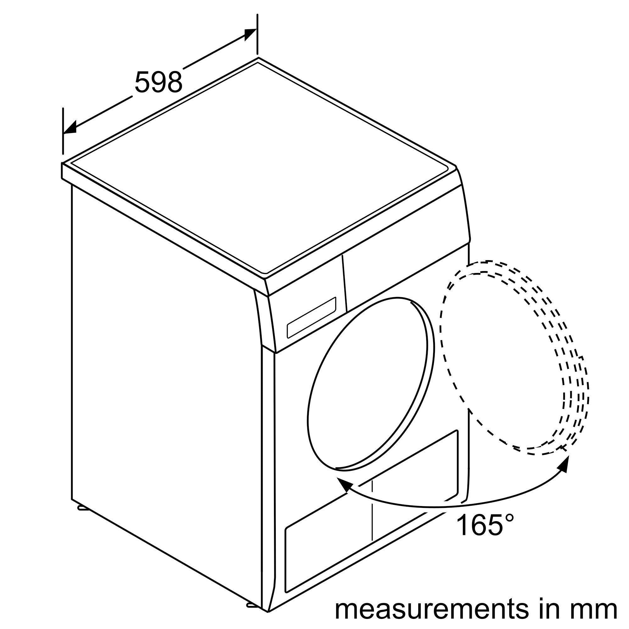 Refurbished Bosch Serie 6 WTE84106GB Condenser Tumble Dryer 7KG White  - Freestanding