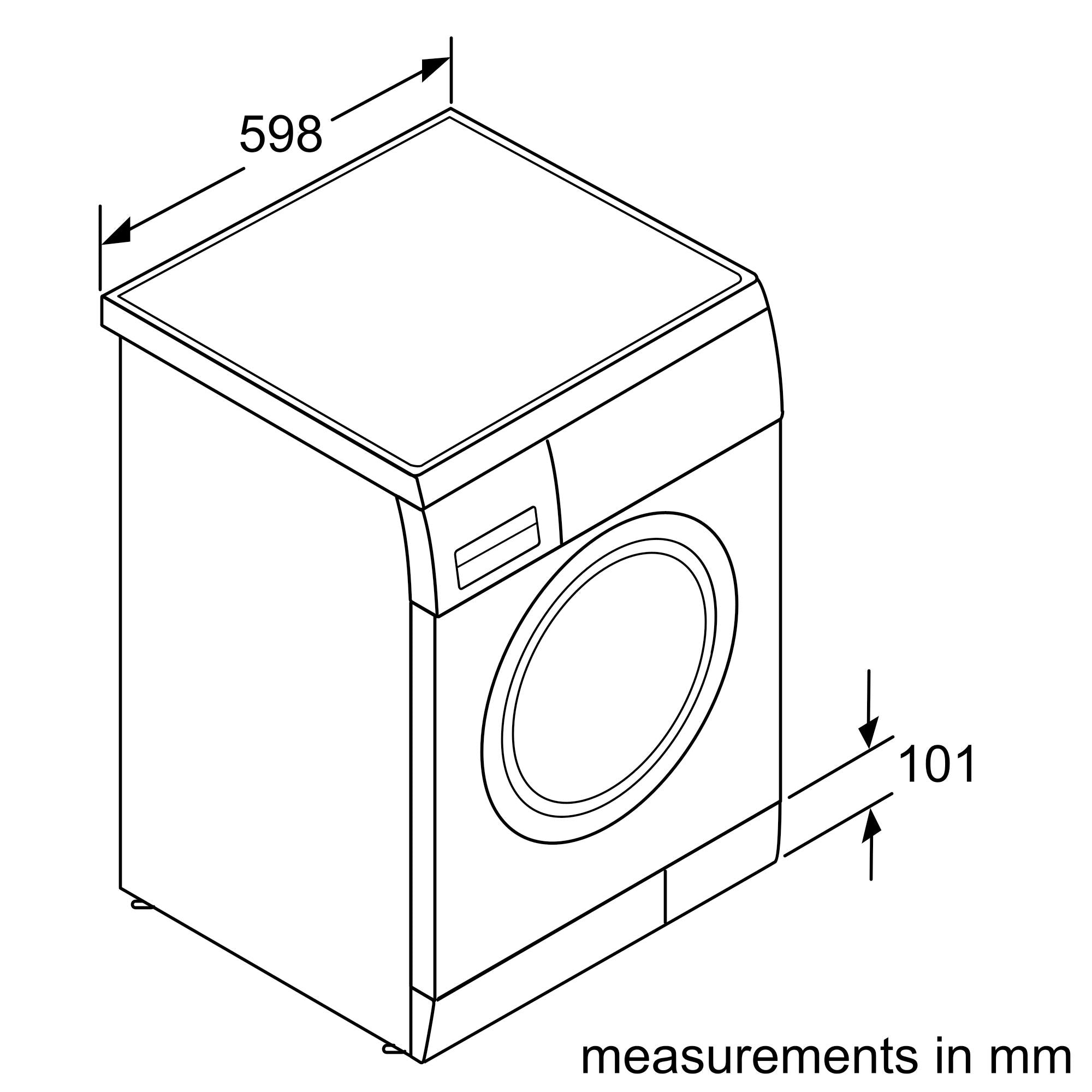 Refurbished Bosch WAE24063GB Serie | 2 Washing machine, front loader 6 kg 1200 rpm White